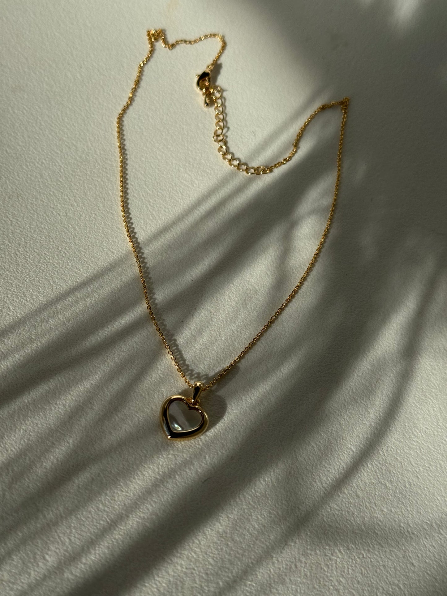 Marble Heart Charm Gold Dipped Necklace In Gold