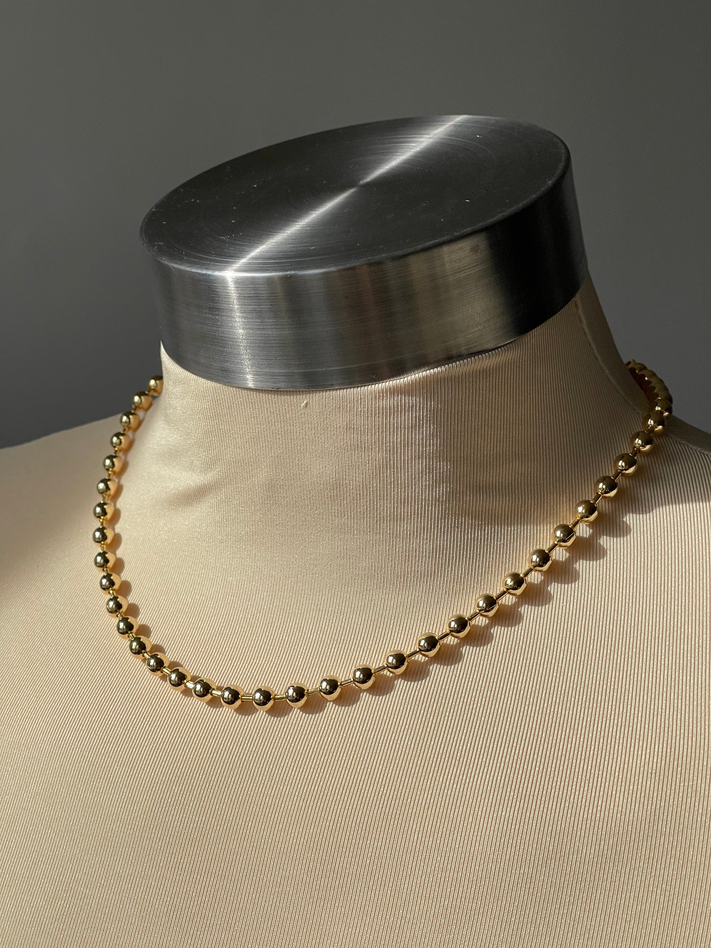 Paula 14k Gold Dipped Pearl Bead Necklace In Gold