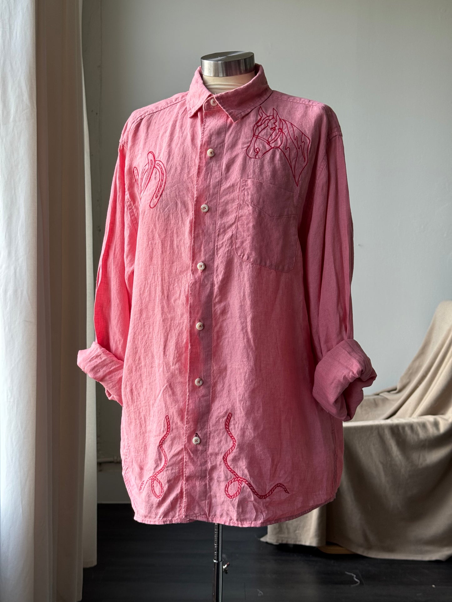 Jaxson Handcrafted Embroidered Button Down