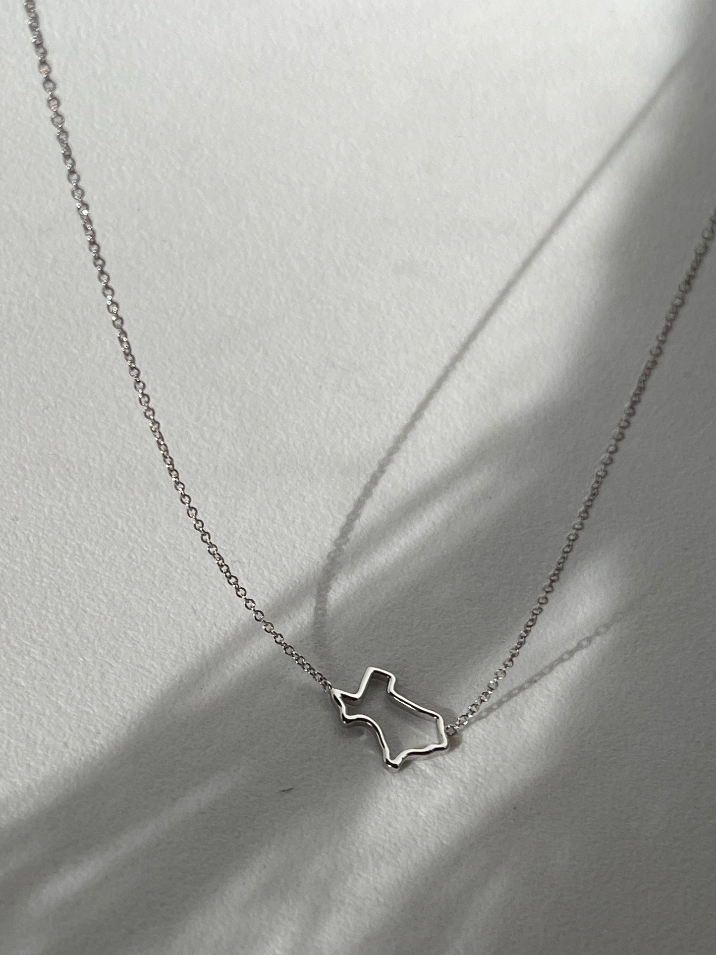 Texas Geo Statement Necklace In Silver