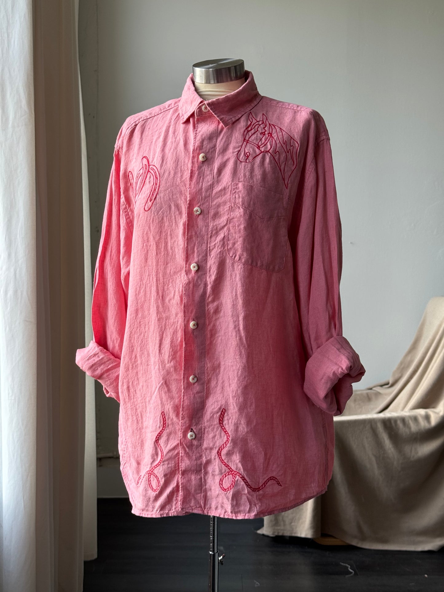 Jaxson Handcrafted Embroidered Button Down