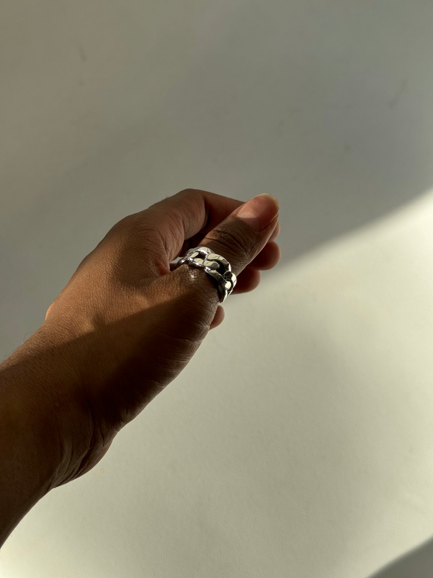 Reno Link Chain Ring In Silver 