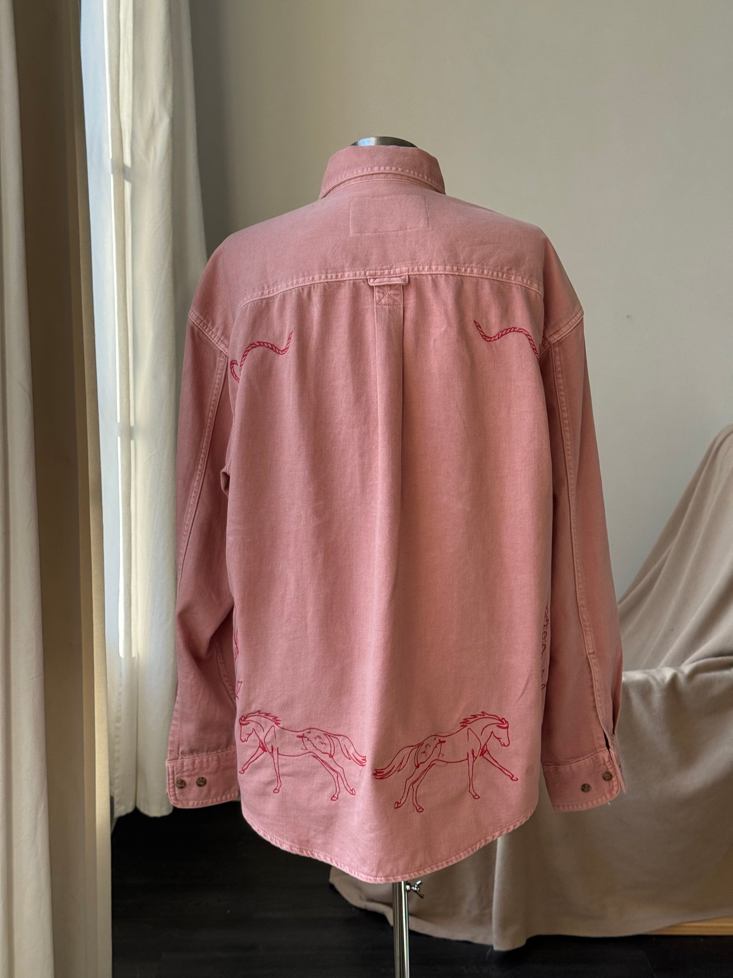 Jaxson Handcrafted Embroidered Rodeo Workwear Shacket