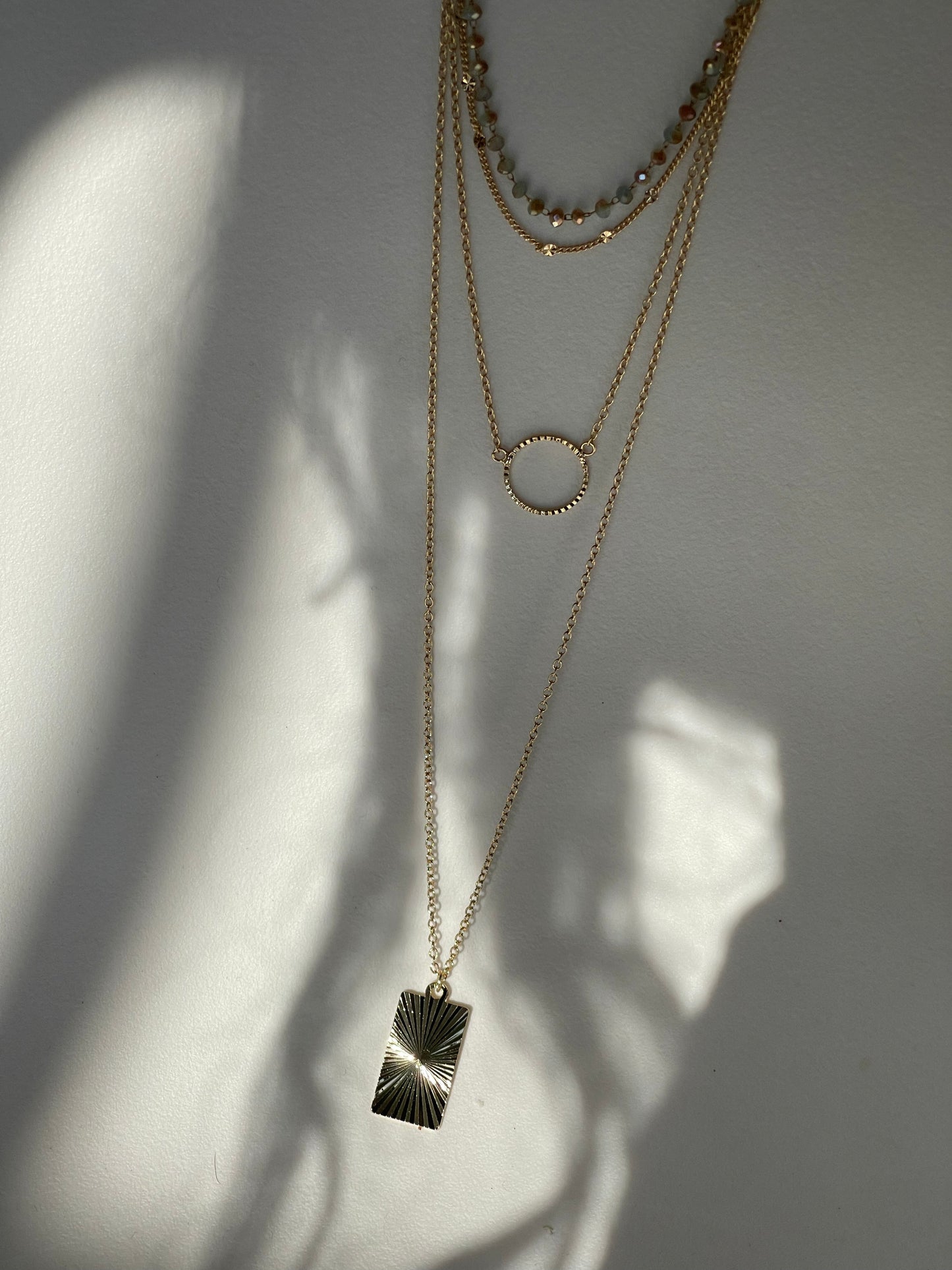 Charlies Beaded Layered Sunburst Necklace In Aqua