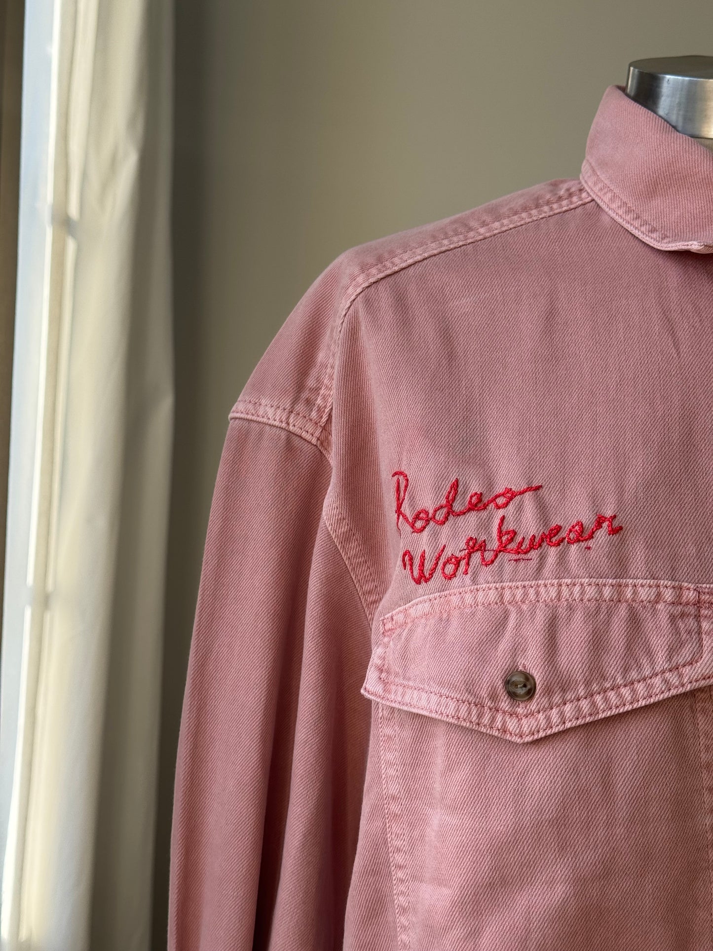 Jaxson Handcrafted Embroidered Rodeo Workwear Shacket