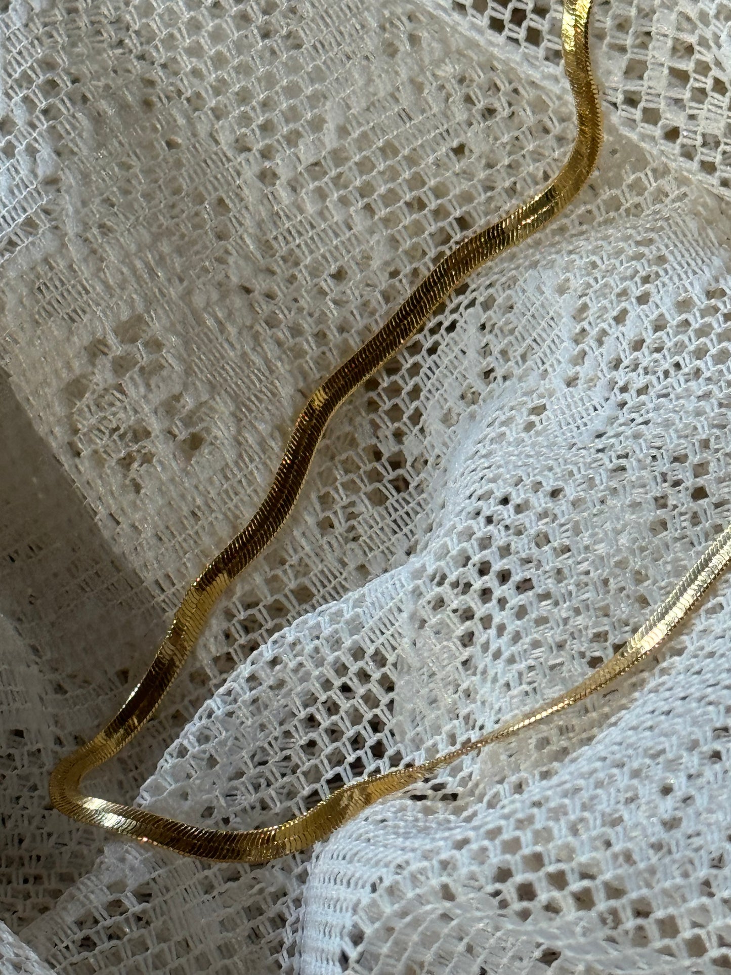 Nyla Mini Snake Necklace Plated In Gold