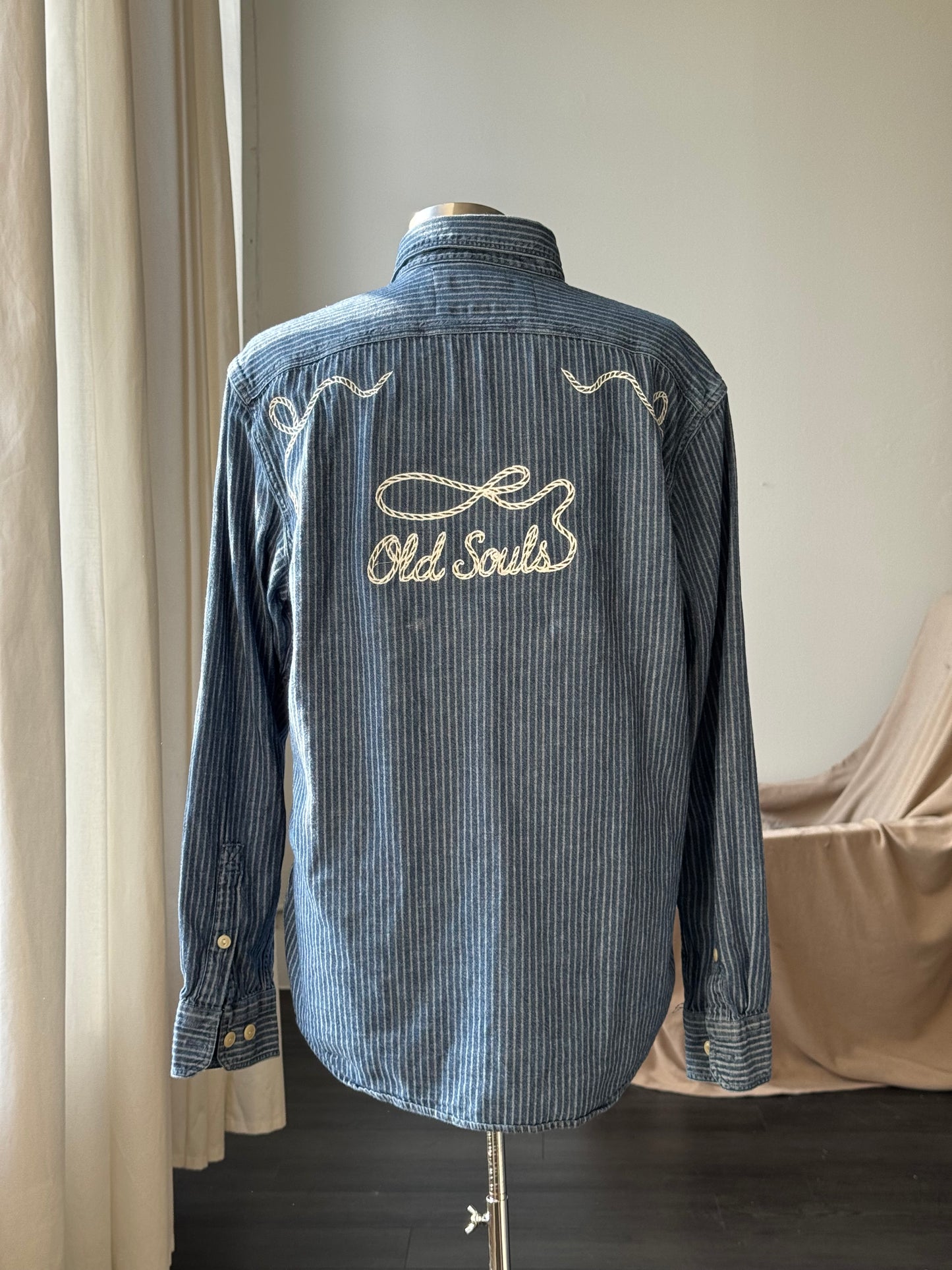 Jaxson Handcrafted Embroidered Old Souls Button Down