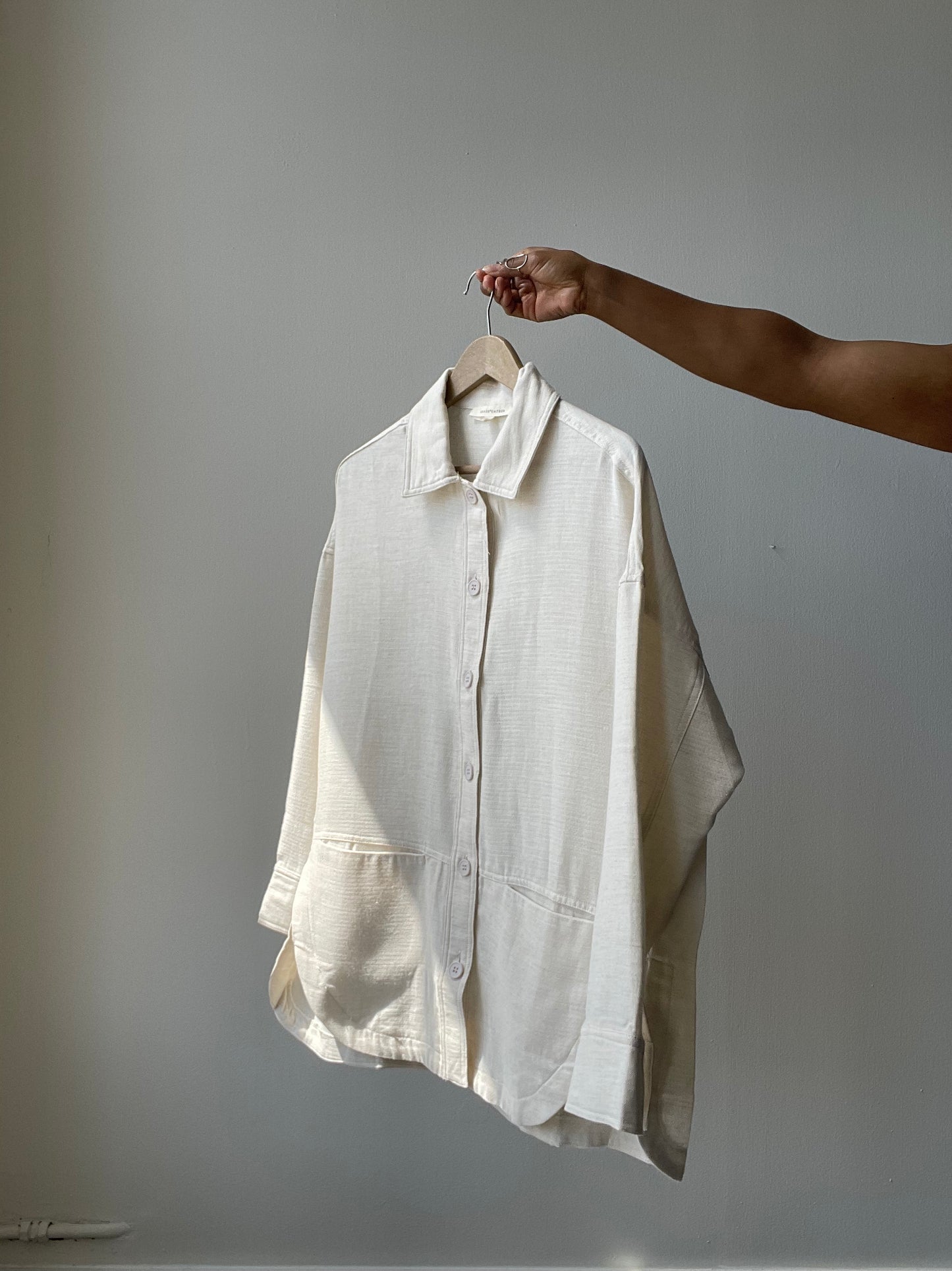 Sydney Classic Lightweight Shacket In Natural