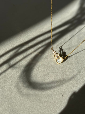 Nash Guitar Gold Dipped & Resin Charm Necklace