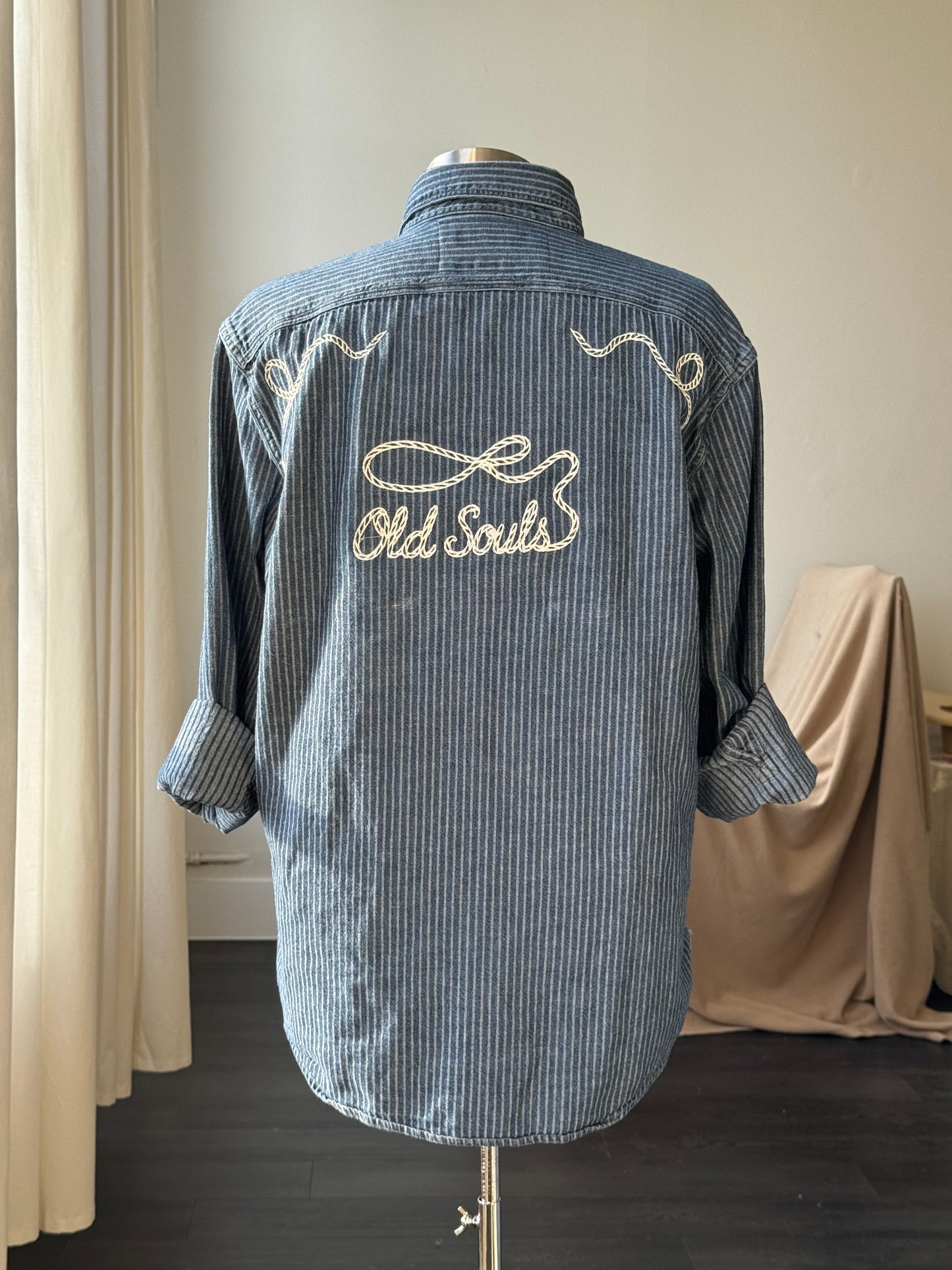 Jaxson Handcrafted Embroidered Old Souls Button Down