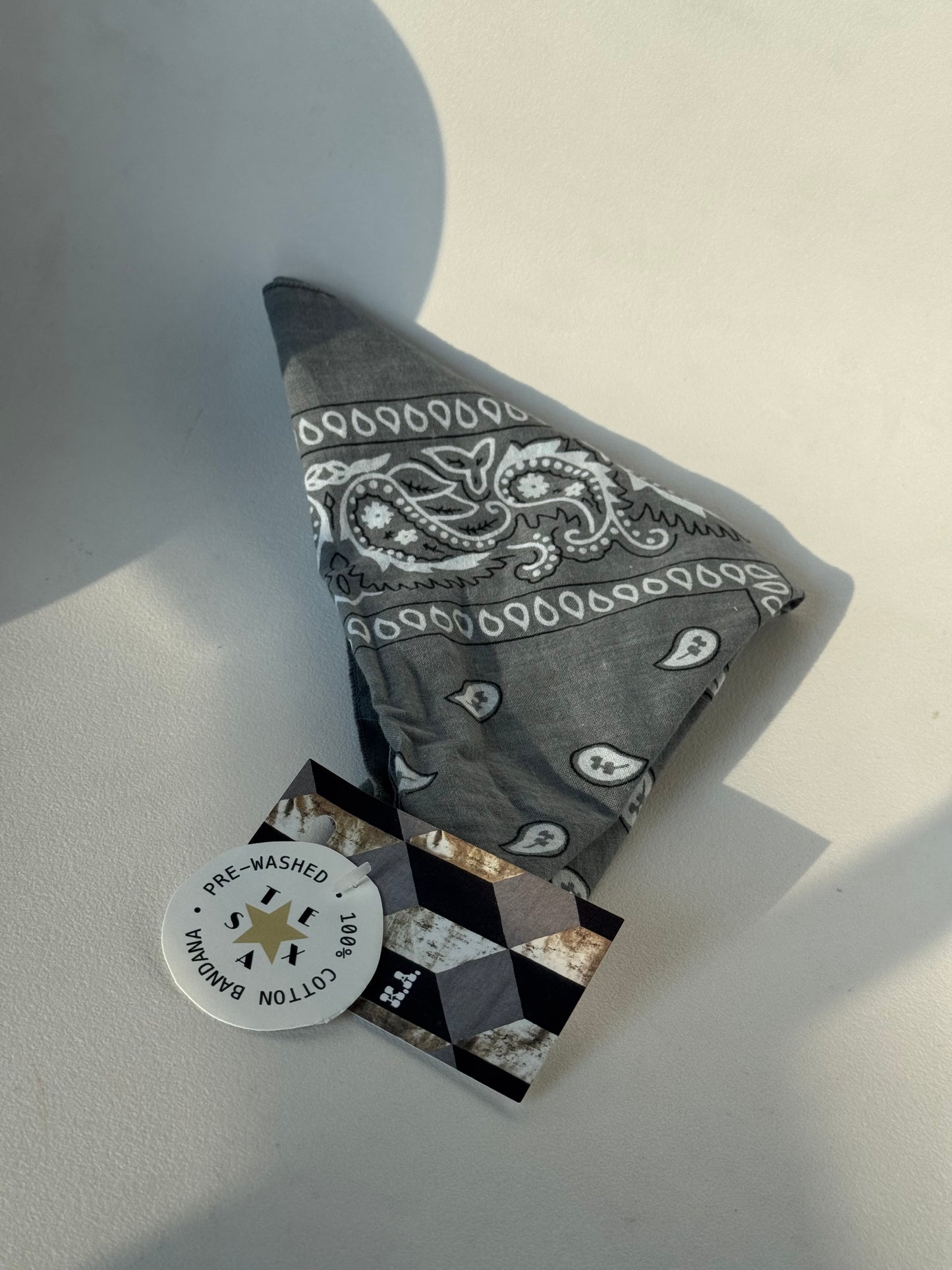Garret Classic Cotton Bandana In Smoke