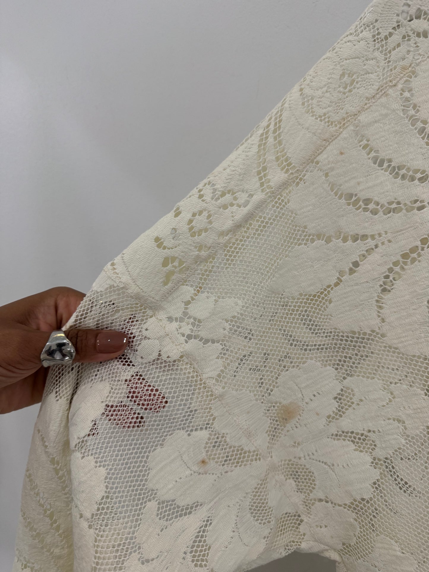 Ladell Handcrafted Vintage Button down Shirt In Vanilla