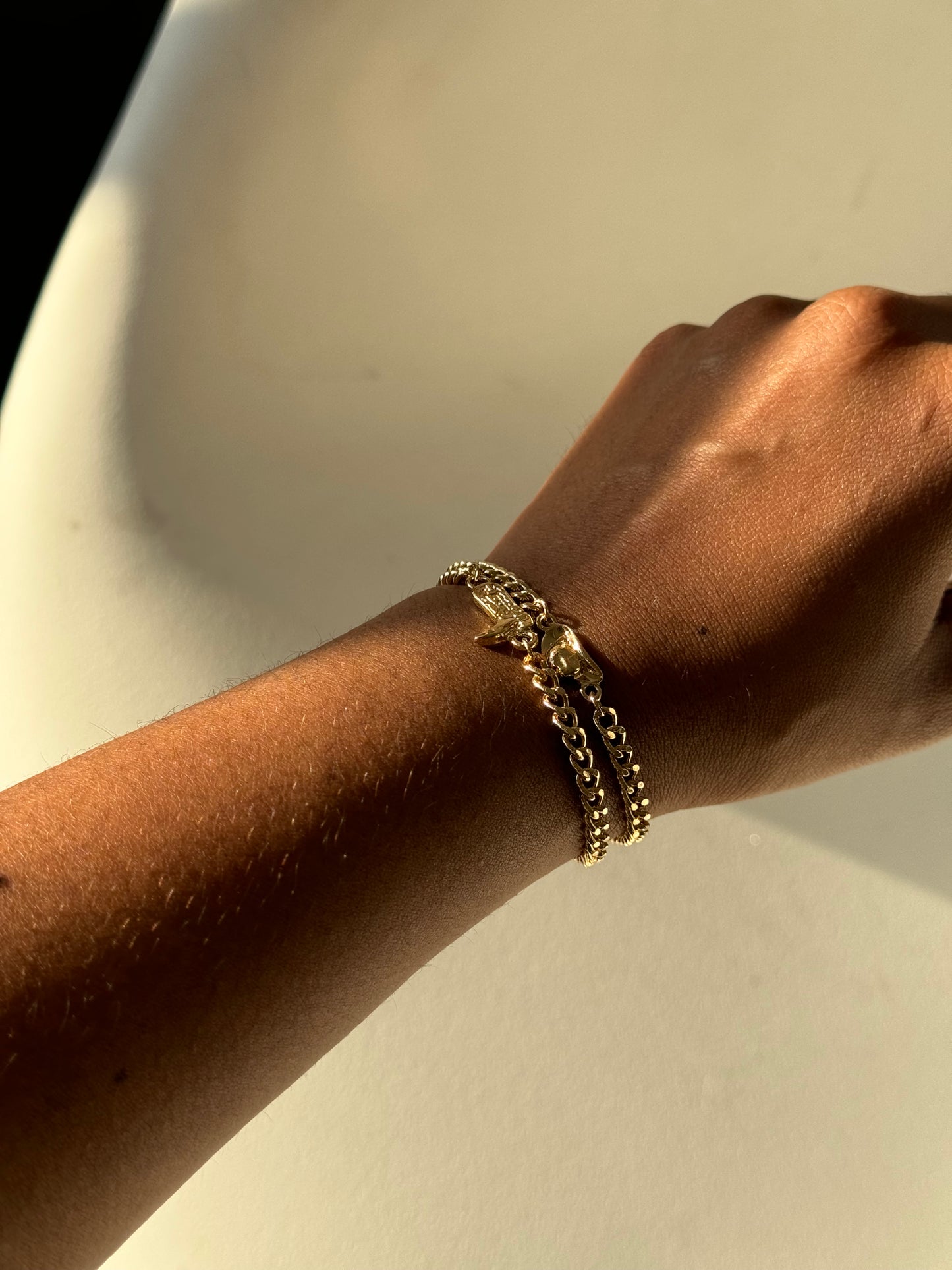 Yoakam Boot & Hat Charm Bracelet Set In Gold