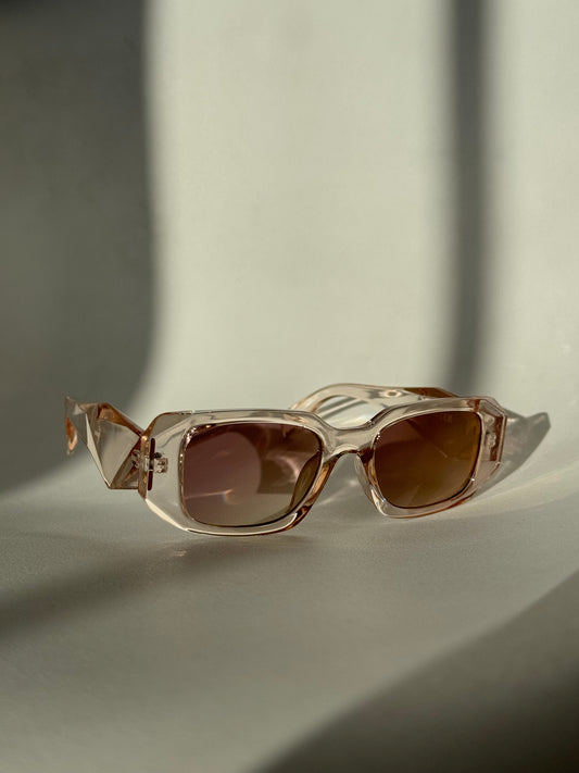 Tammy Square & Geo Sunglasses In Taupe