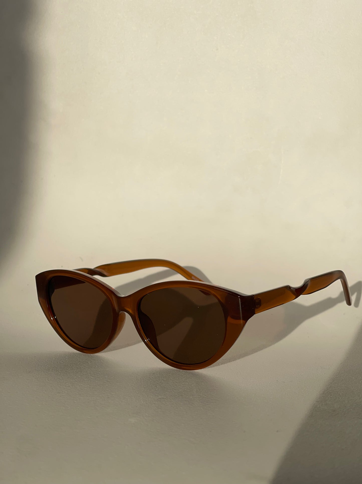 Sherry Twisted Retro Sunglasses In Brown