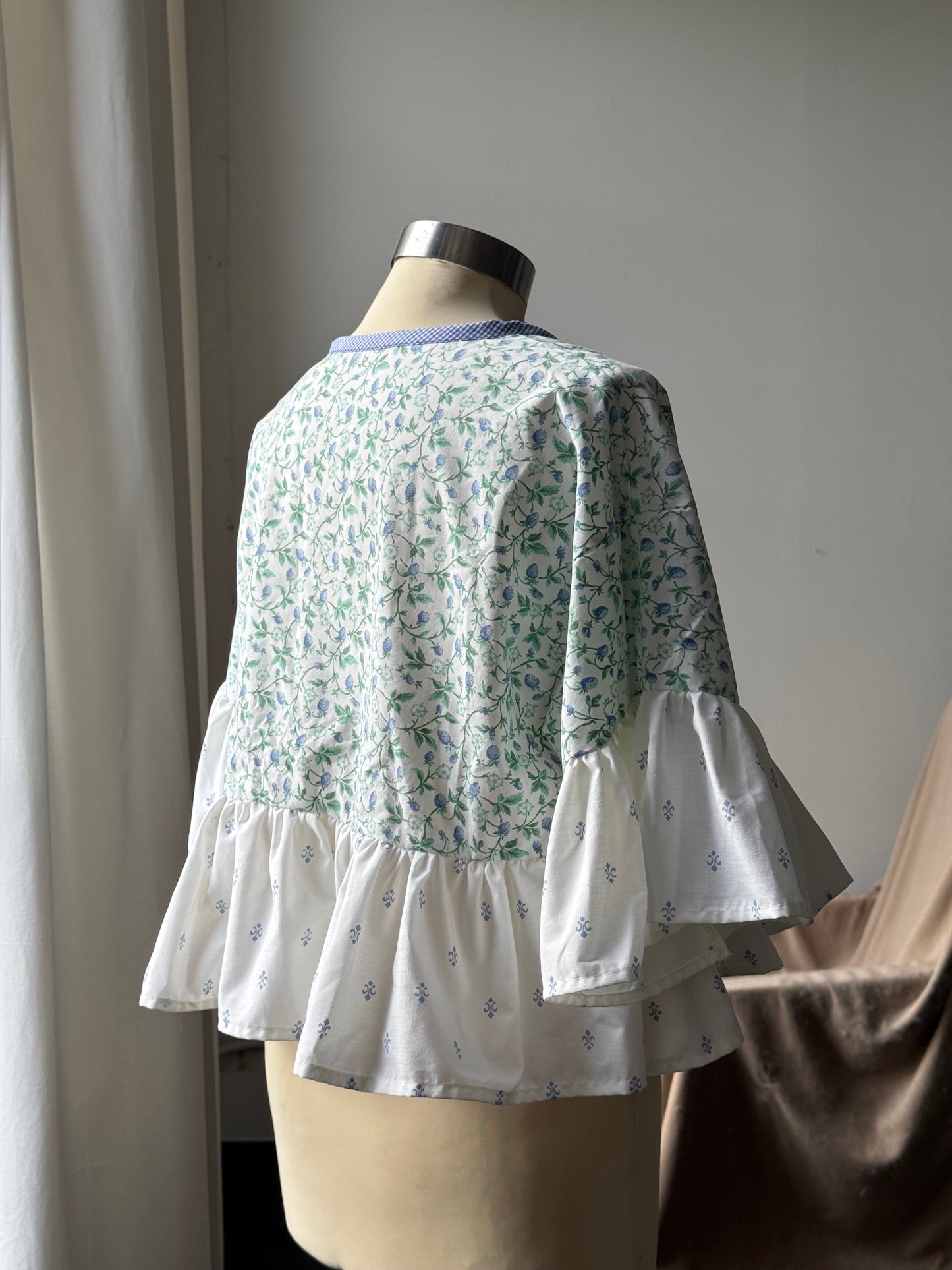 Joycie Vintage Cotton Handcrafted Ruffle Top