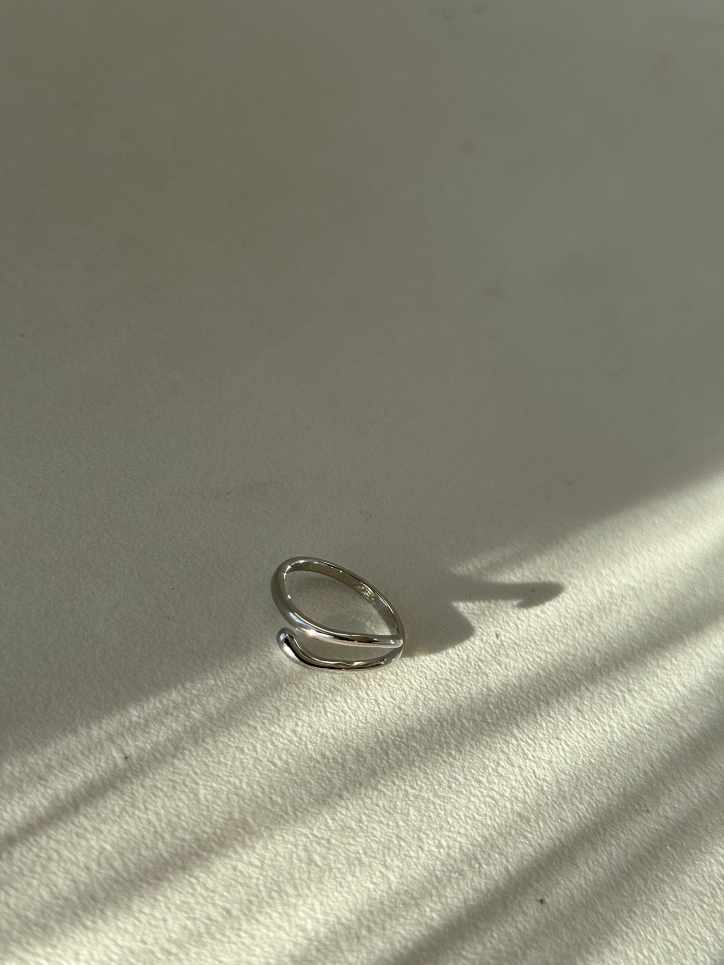 Margaret Open Ended Wave Ring In Silver