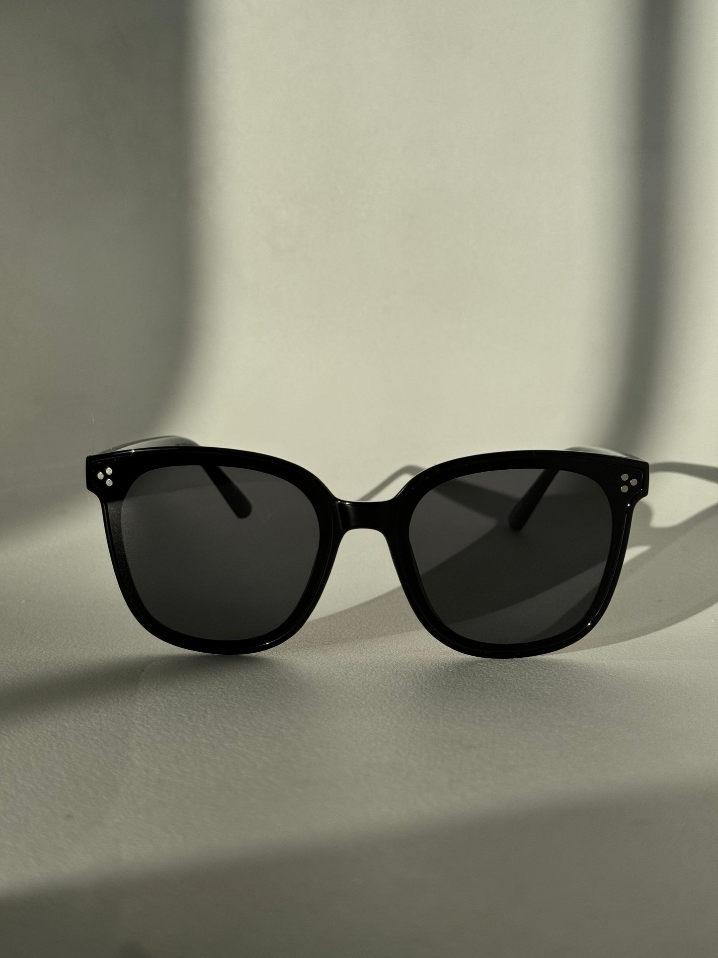Dave Tri Stud Classic Sunglasses In Jet Black