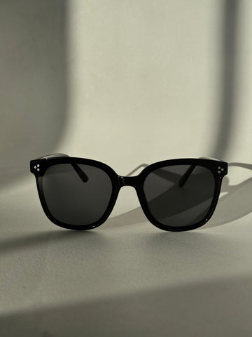 Dave Tri Stud Classic Sunglasses In Jet Black
