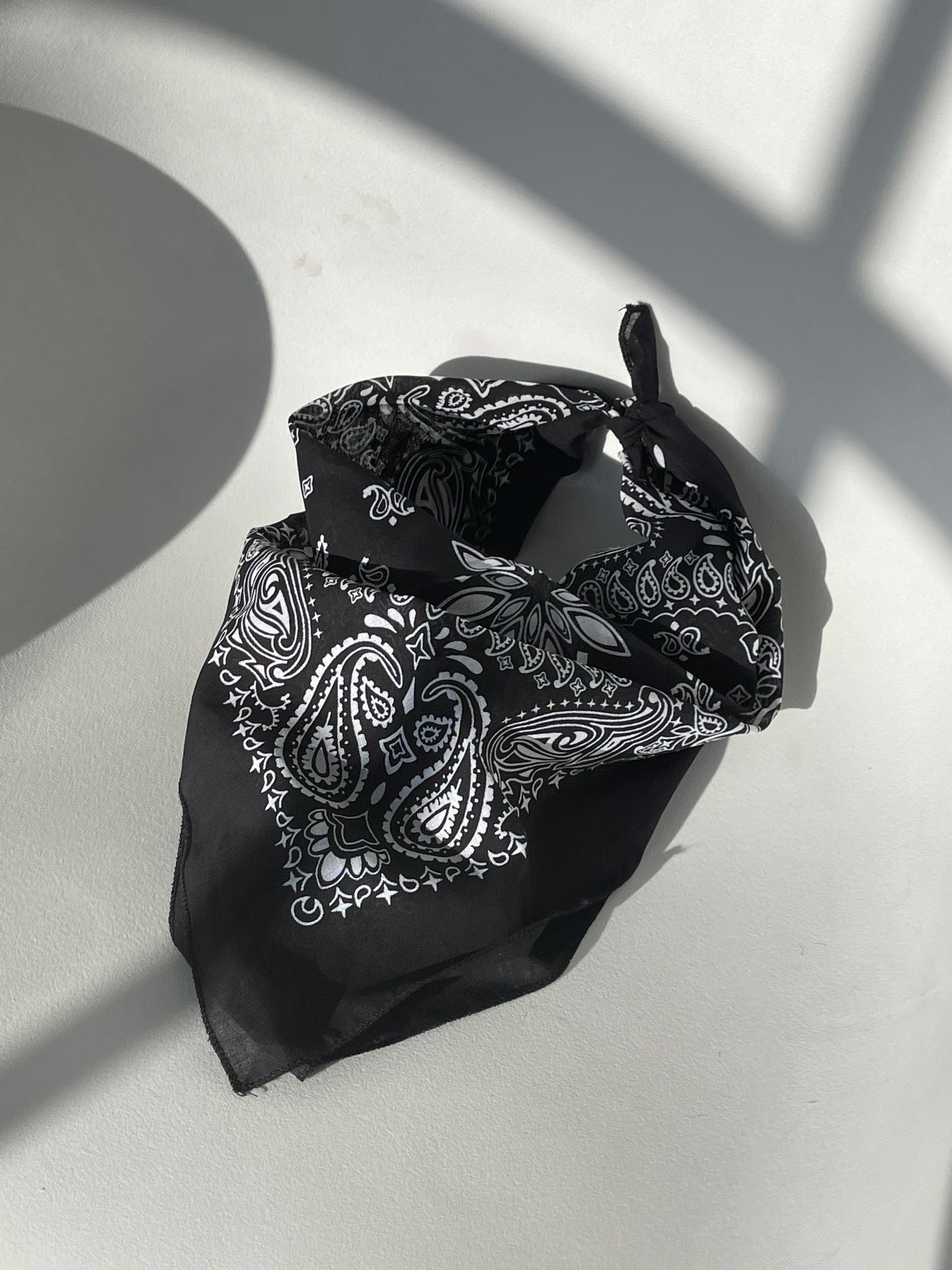 Garret Classic Cotton Bandana In Midnight Black