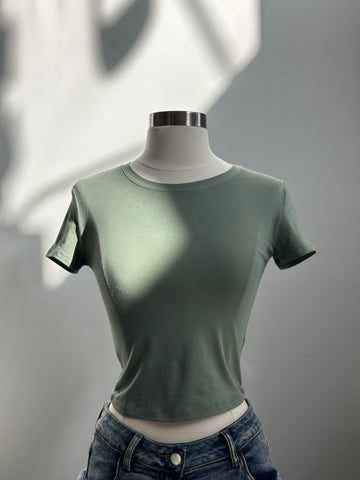 Frankie Classic Cotton Baby Tee In Avocado