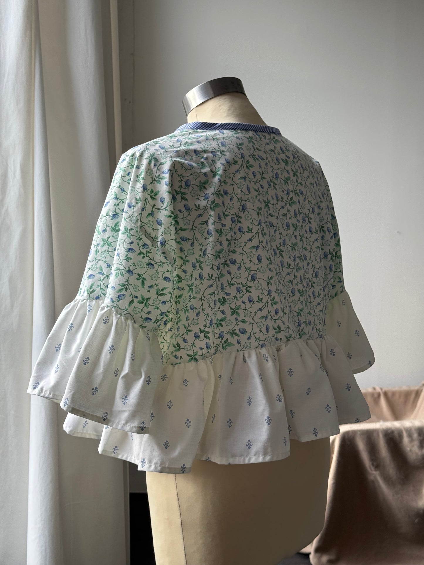 Joycie Vintage Cotton Handcrafted Ruffle Top