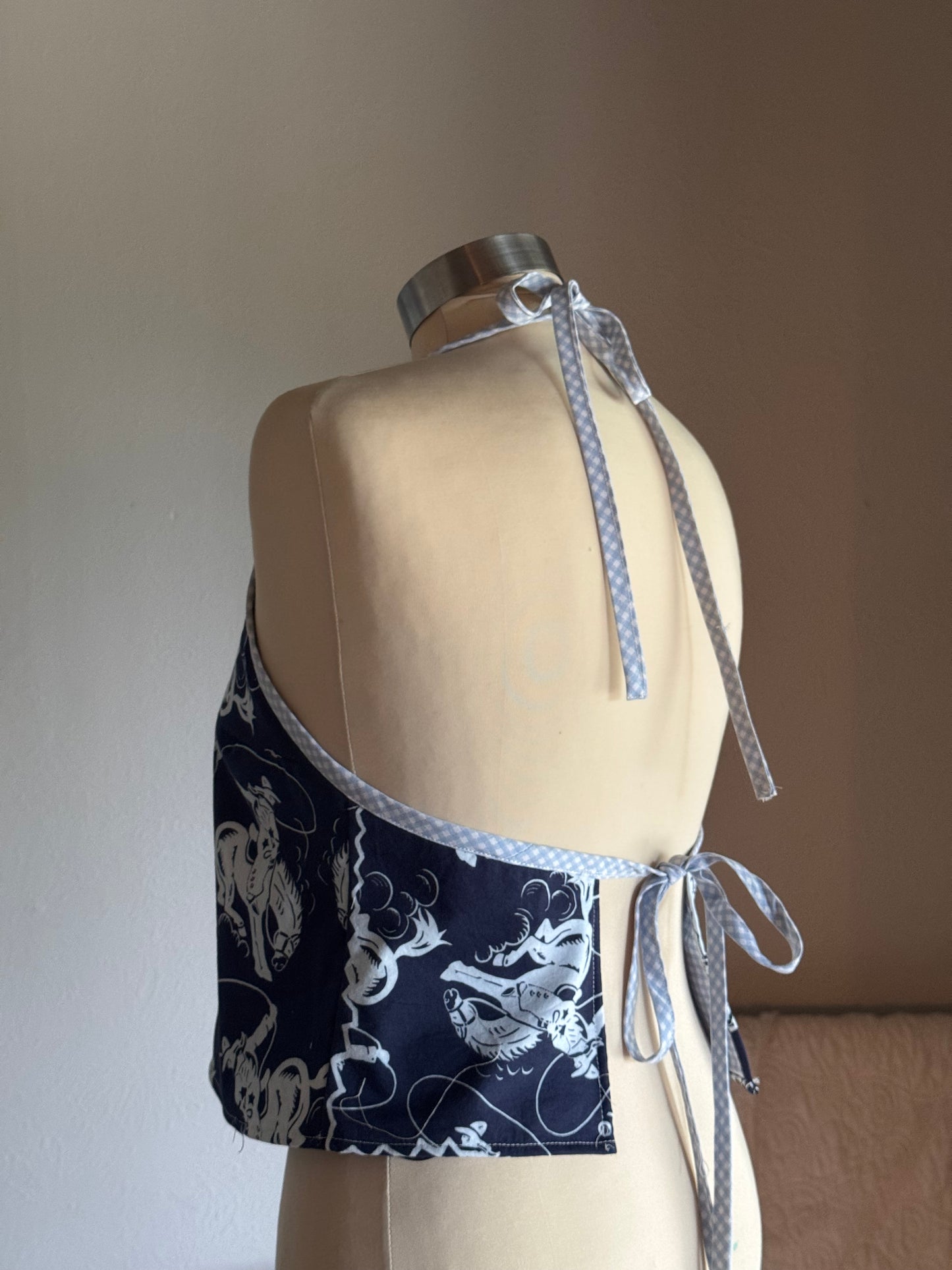 Brenda Handcrafted Open Back Rodeo Halter Top
