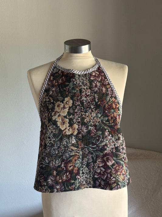 Brenda Handcrafted Vintage Tapestry Halter Top