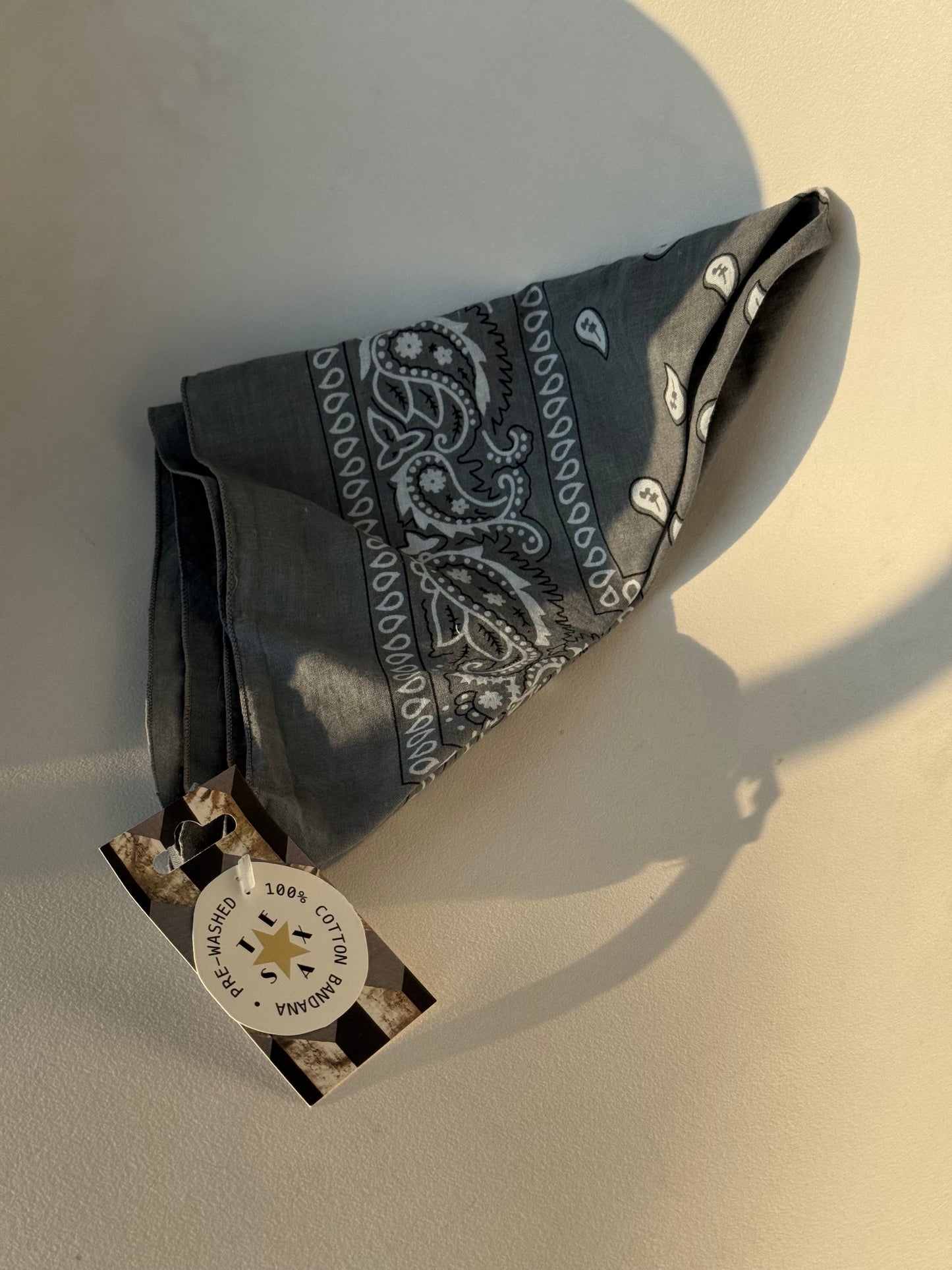 Garret Classic Cotton Bandana In Smoke