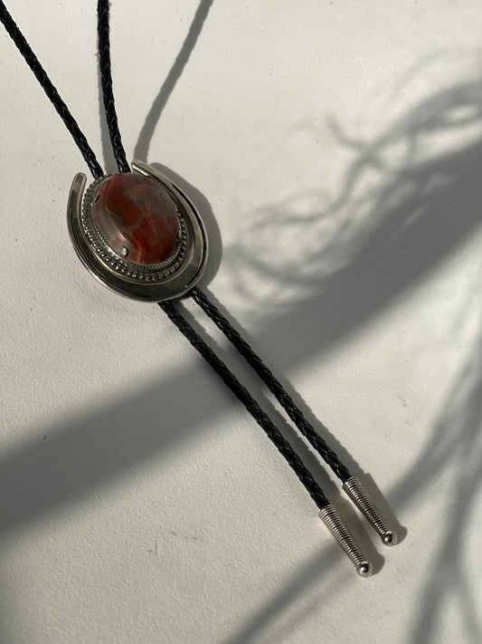 Horseshoe & Agate Vintage Bolo
