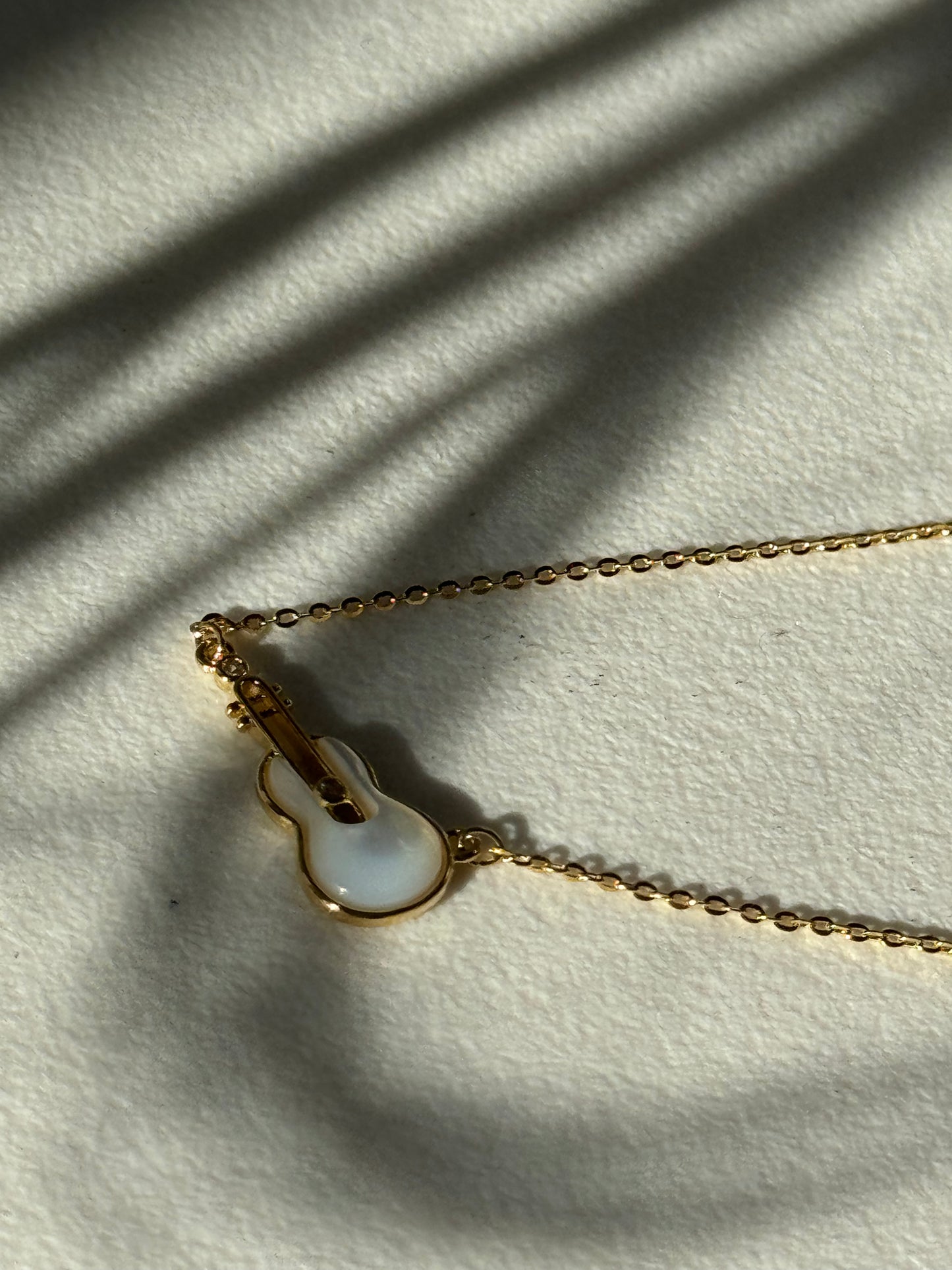 Nash Guitar Gold Dipped & Resin Charm Necklace