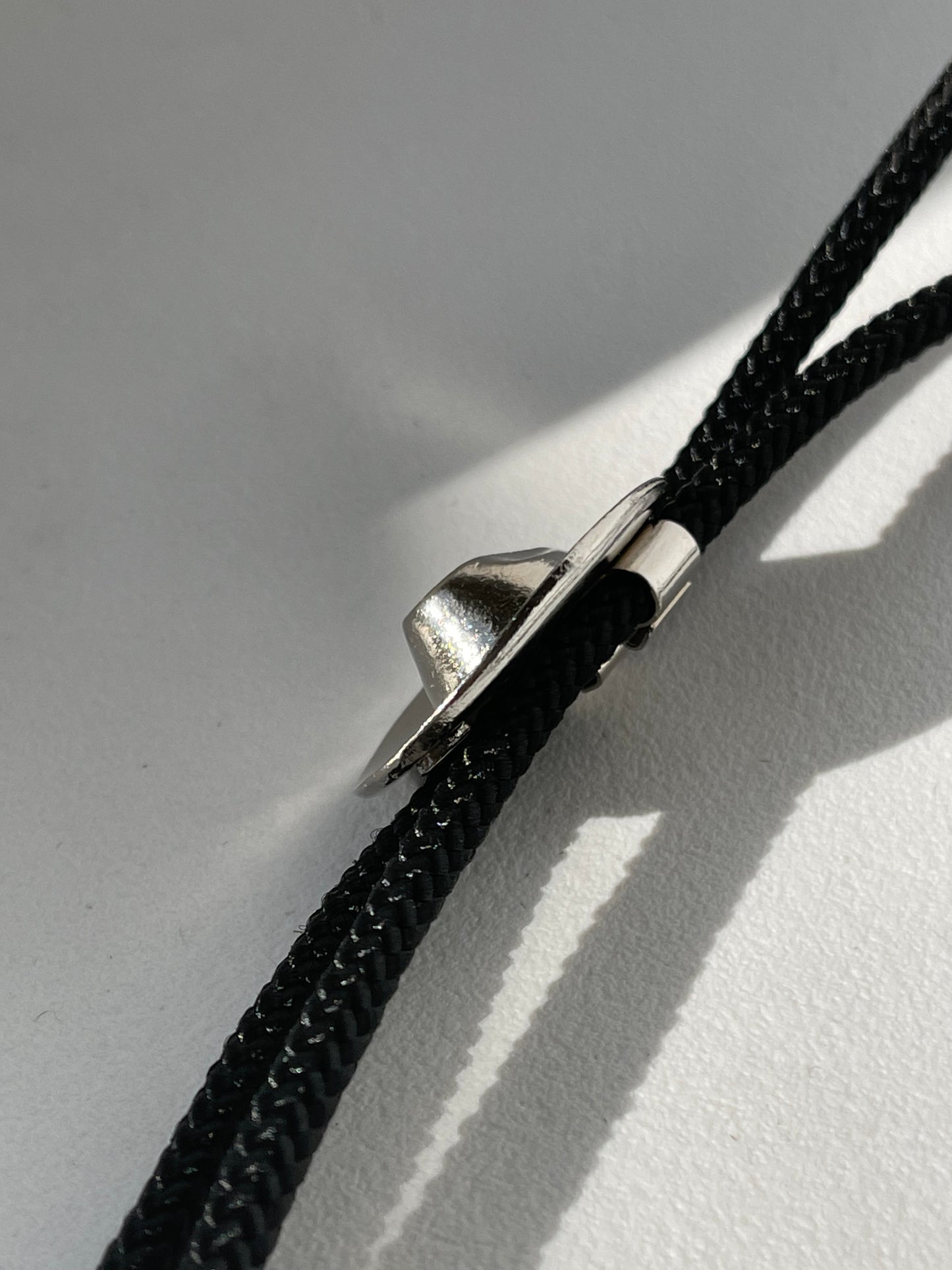 Silver Hat Handmade Black Cord Bolo