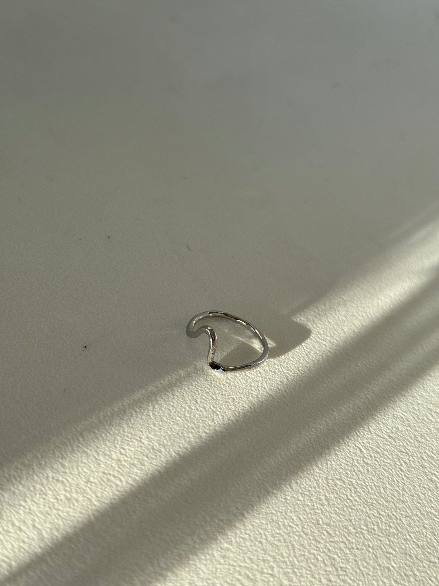 Organic Ditch Ring In Silver