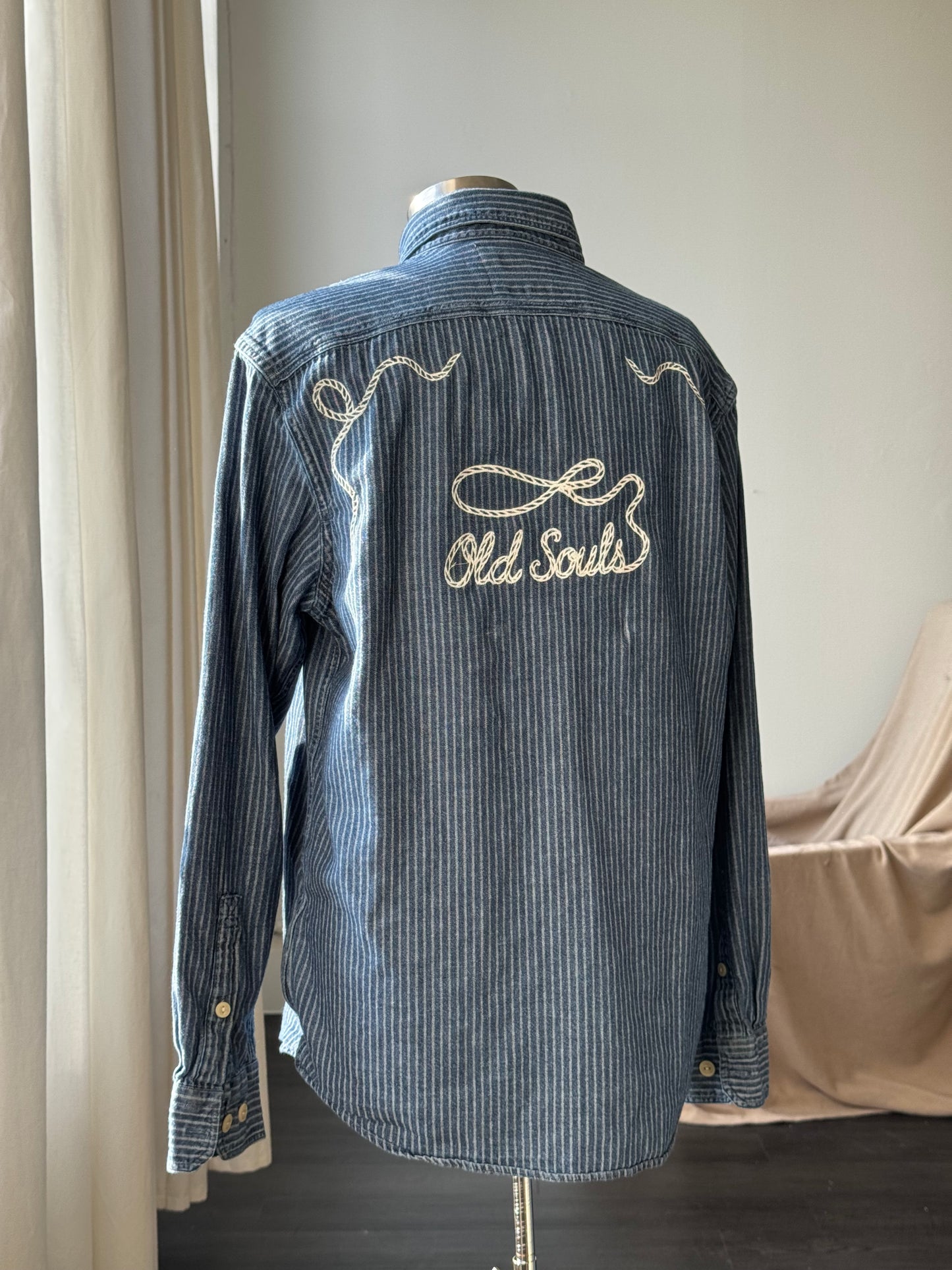 Jaxson Handcrafted Embroidered Old Souls Button Down