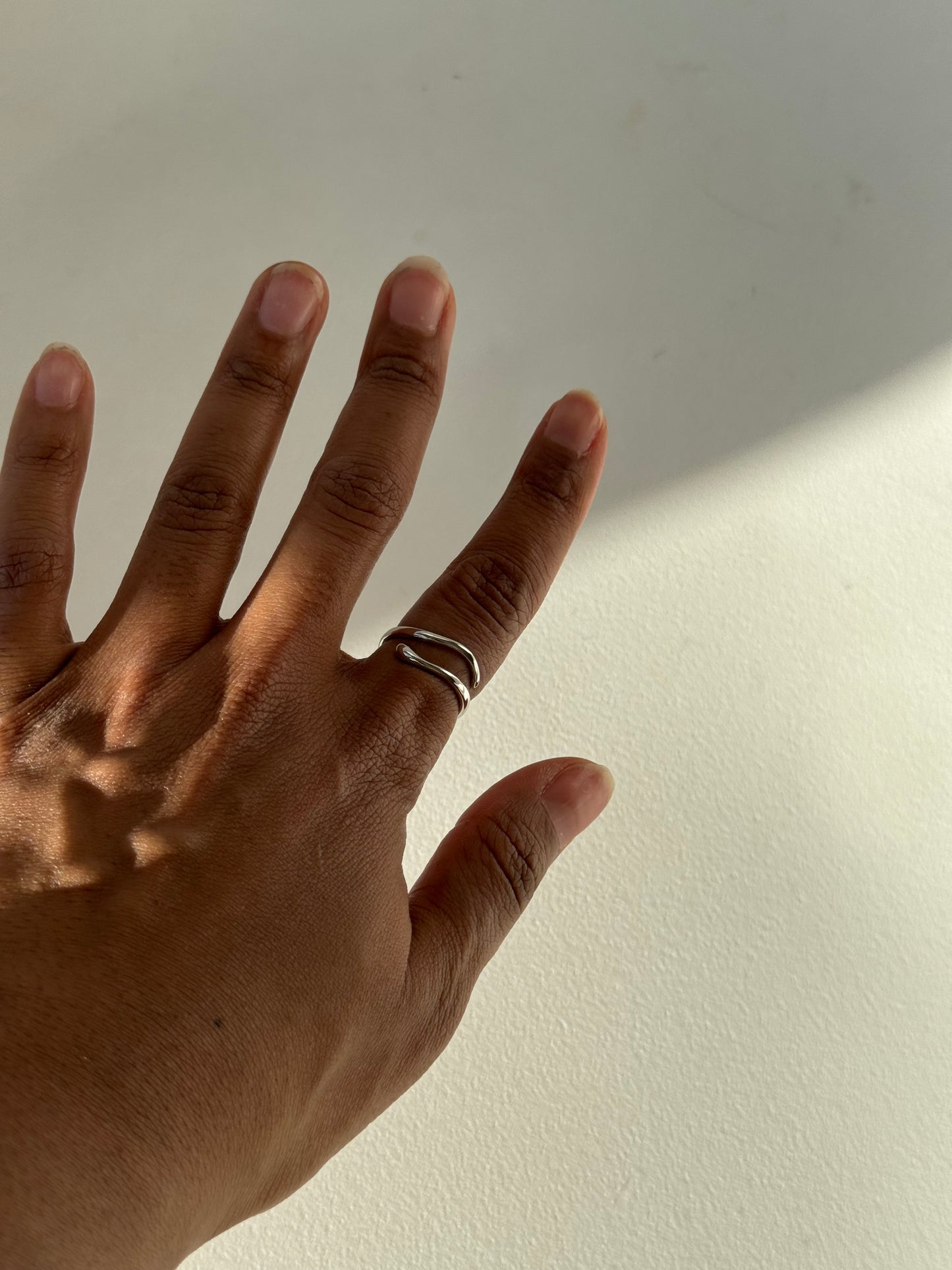 Margaret Open Ended Wave Ring In Silver