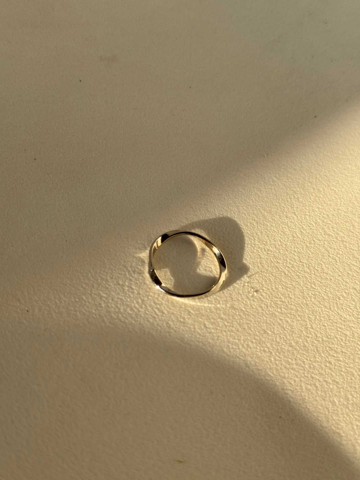 Organic Single Band Ring In Silver