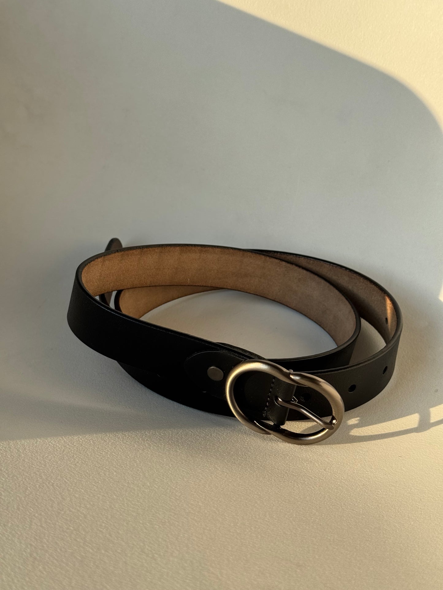 Michael Classic Gunmetal Belt In Black