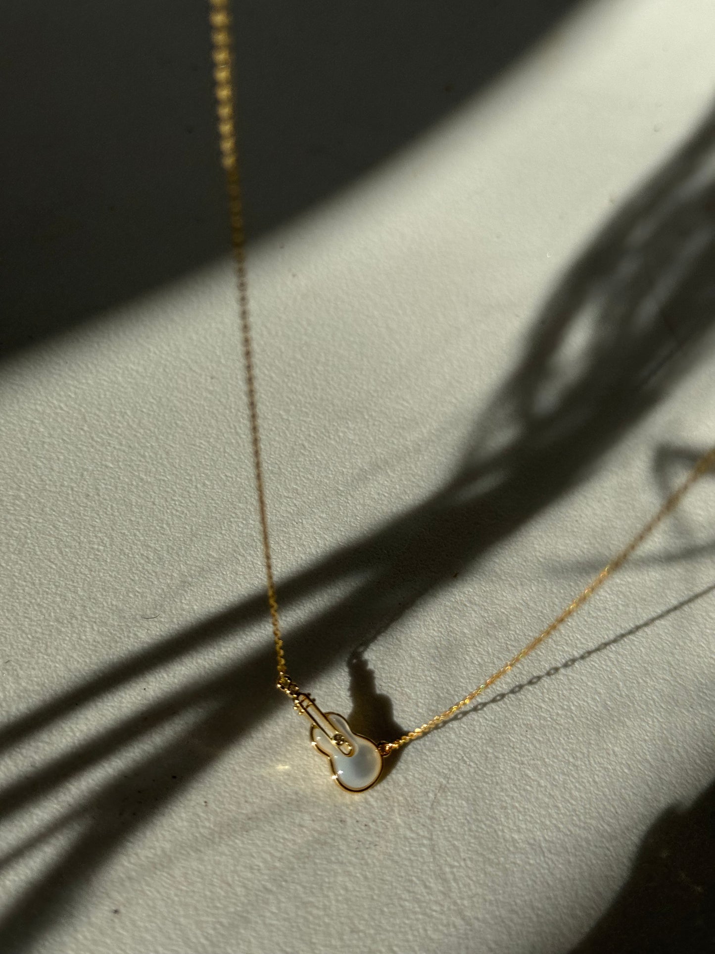 Nash Guitar Gold Dipped & Resin Charm Necklace