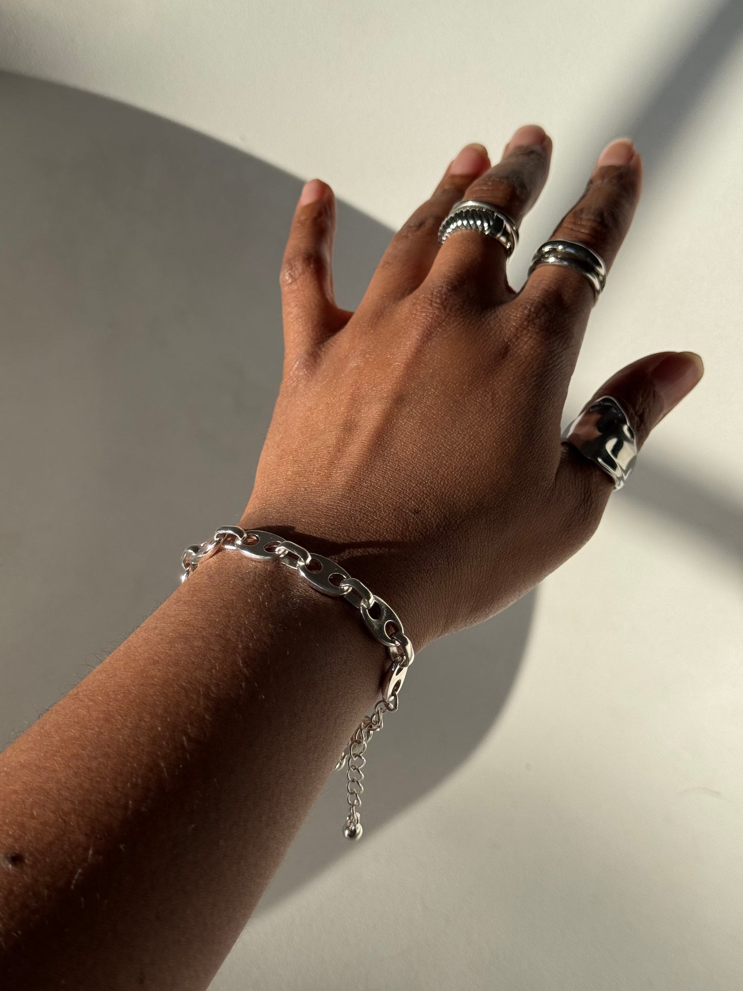 Reagan Chain Link Bracelet In Silver