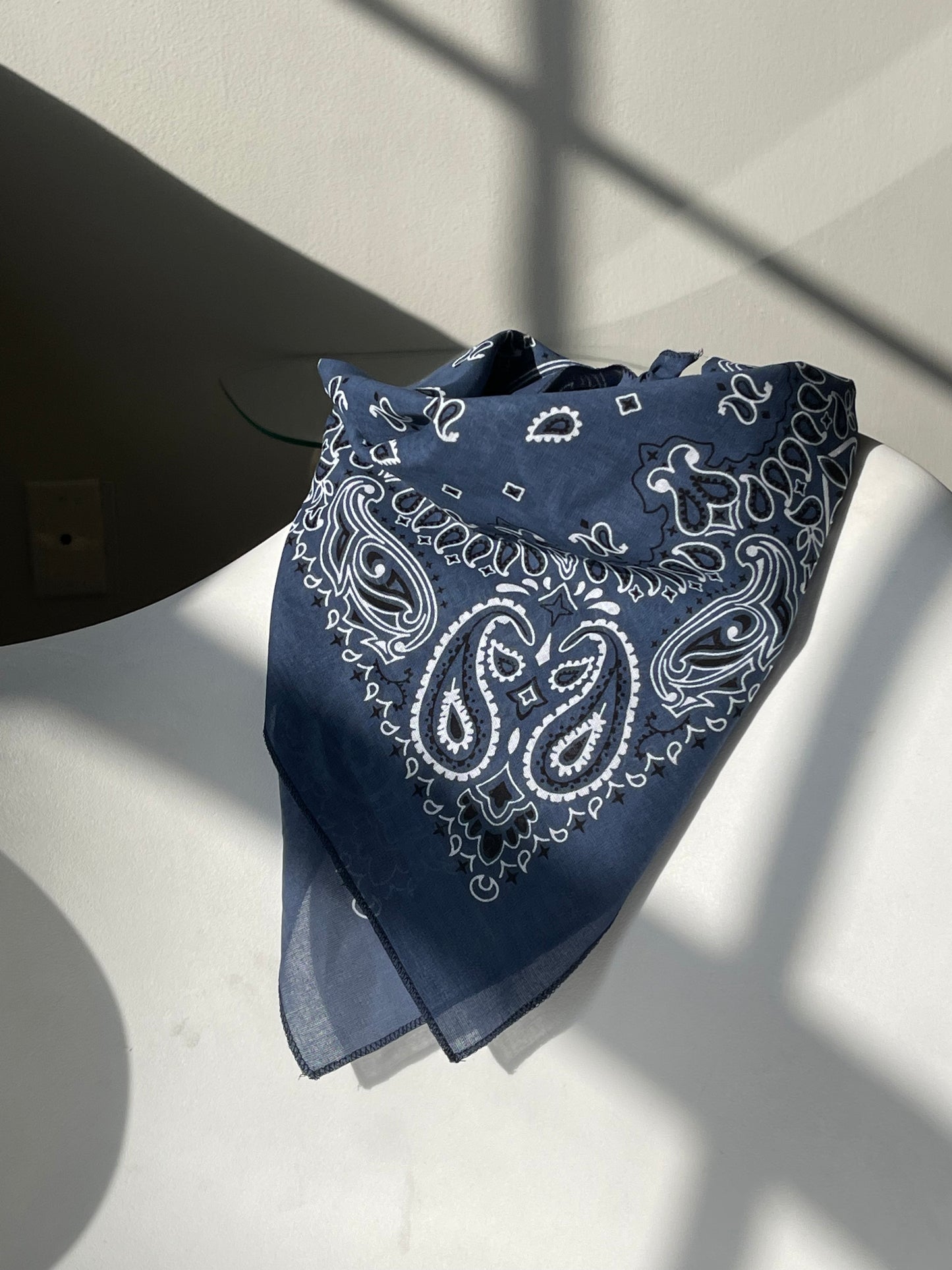 Garret Classic Cotton Bandana In Vintage Navy