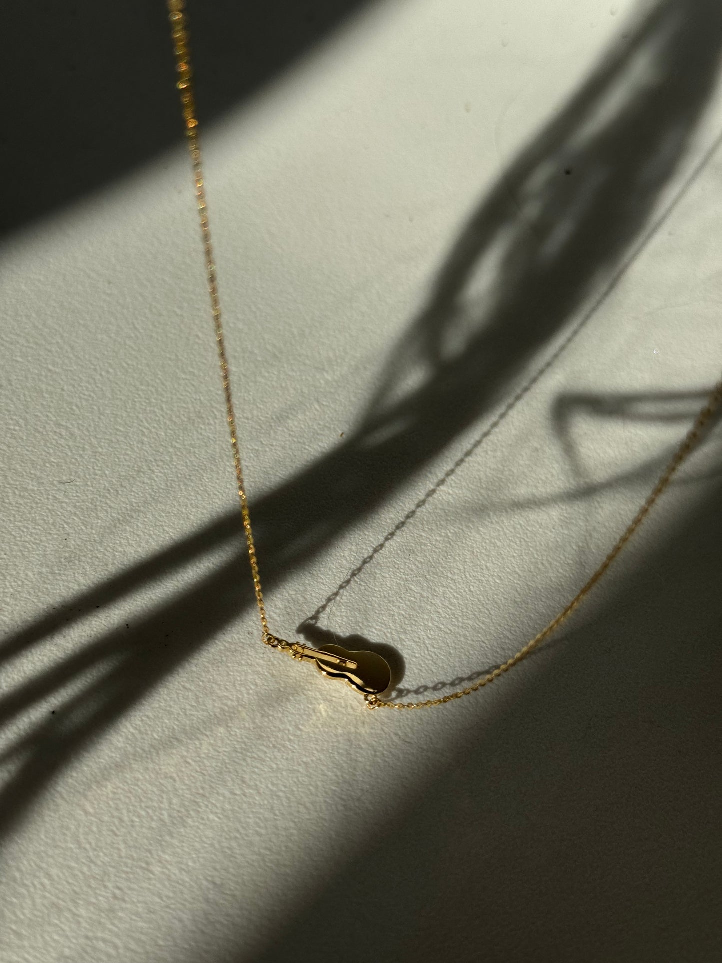 Nash Guitar Gold Dipped & Resin Charm Necklace