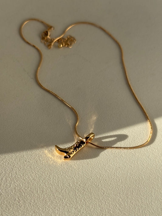 Teagan Boot Charm Necklace In Gold