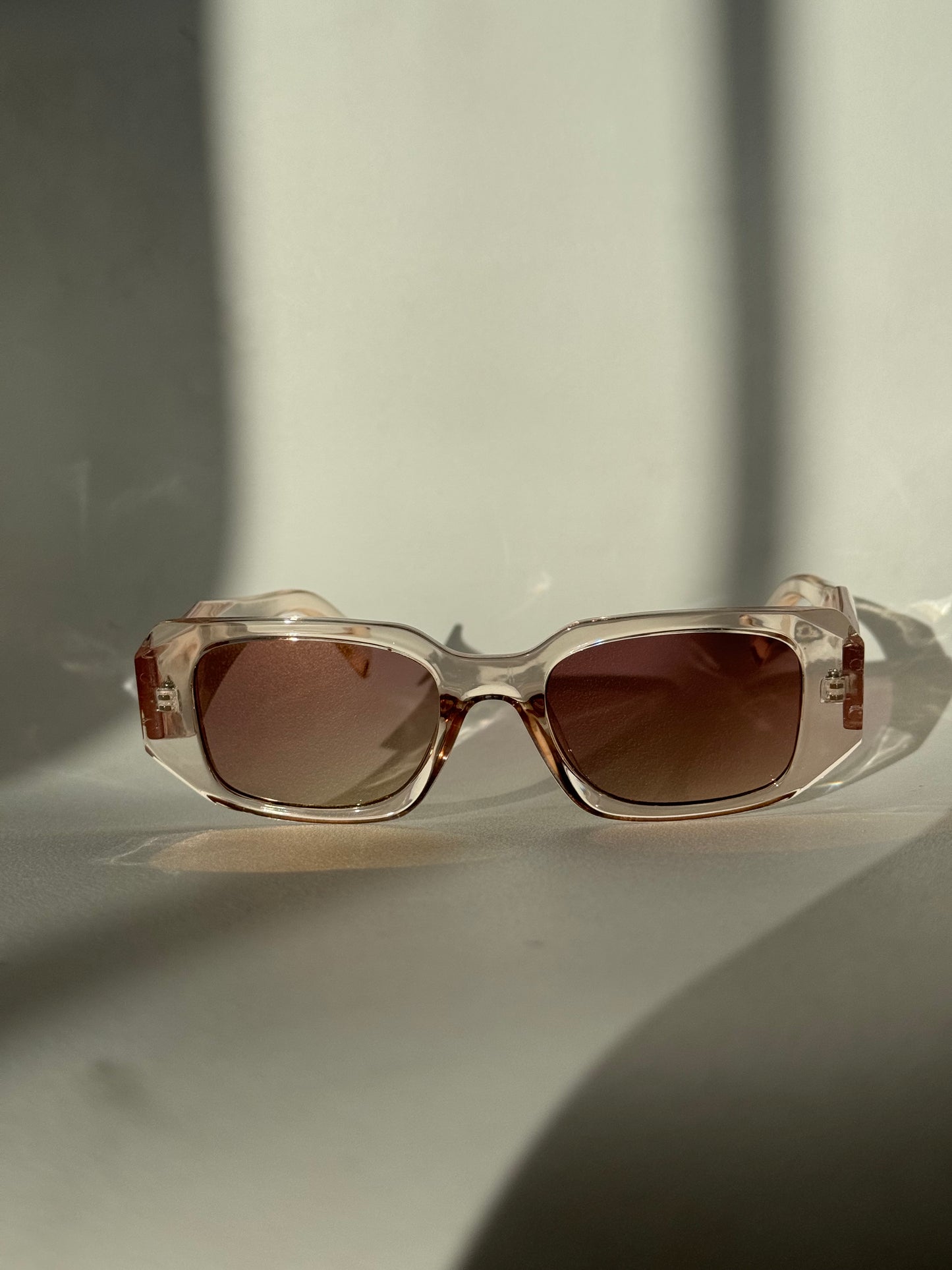 Tammy Square & Geo Sunglasses In Taupe