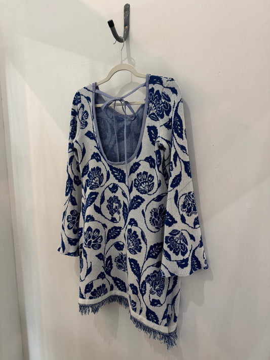 Katherine Handcrafted Open Back Long Sleeve Sweater Dress