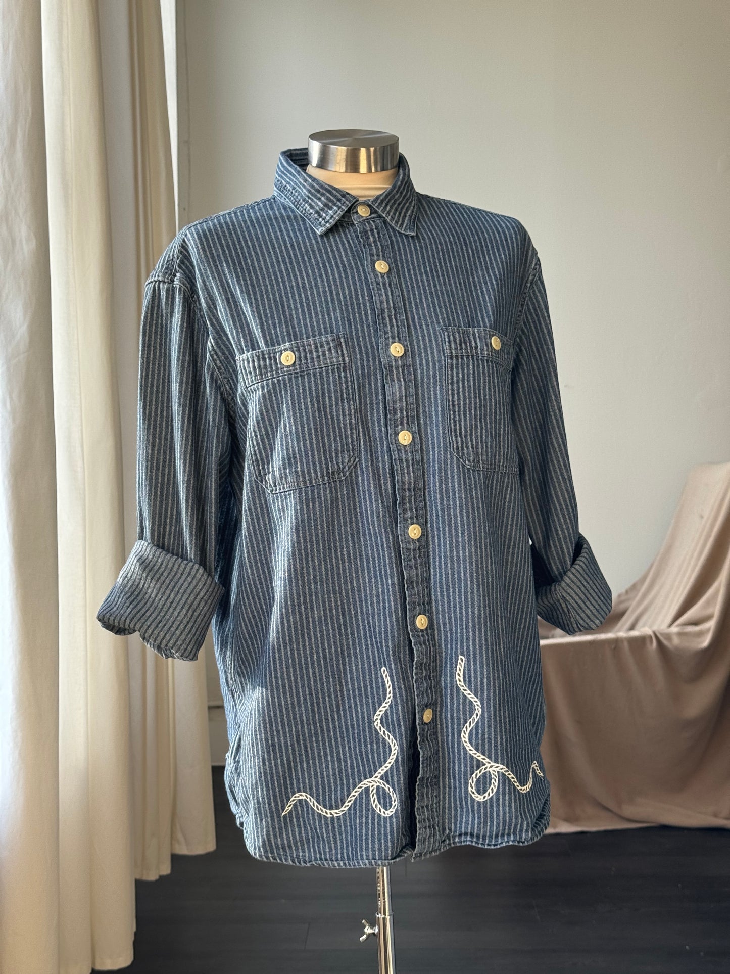 Jaxson Handcrafted Embroidered Old Souls Button Down