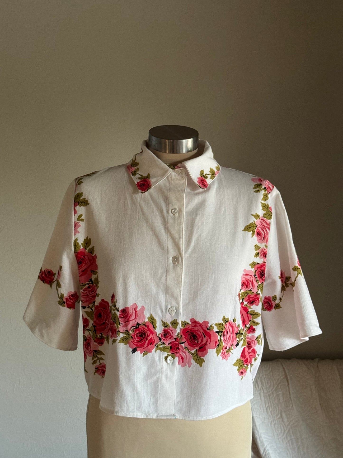 Judy Handcrafted Vintage Copped Button Down