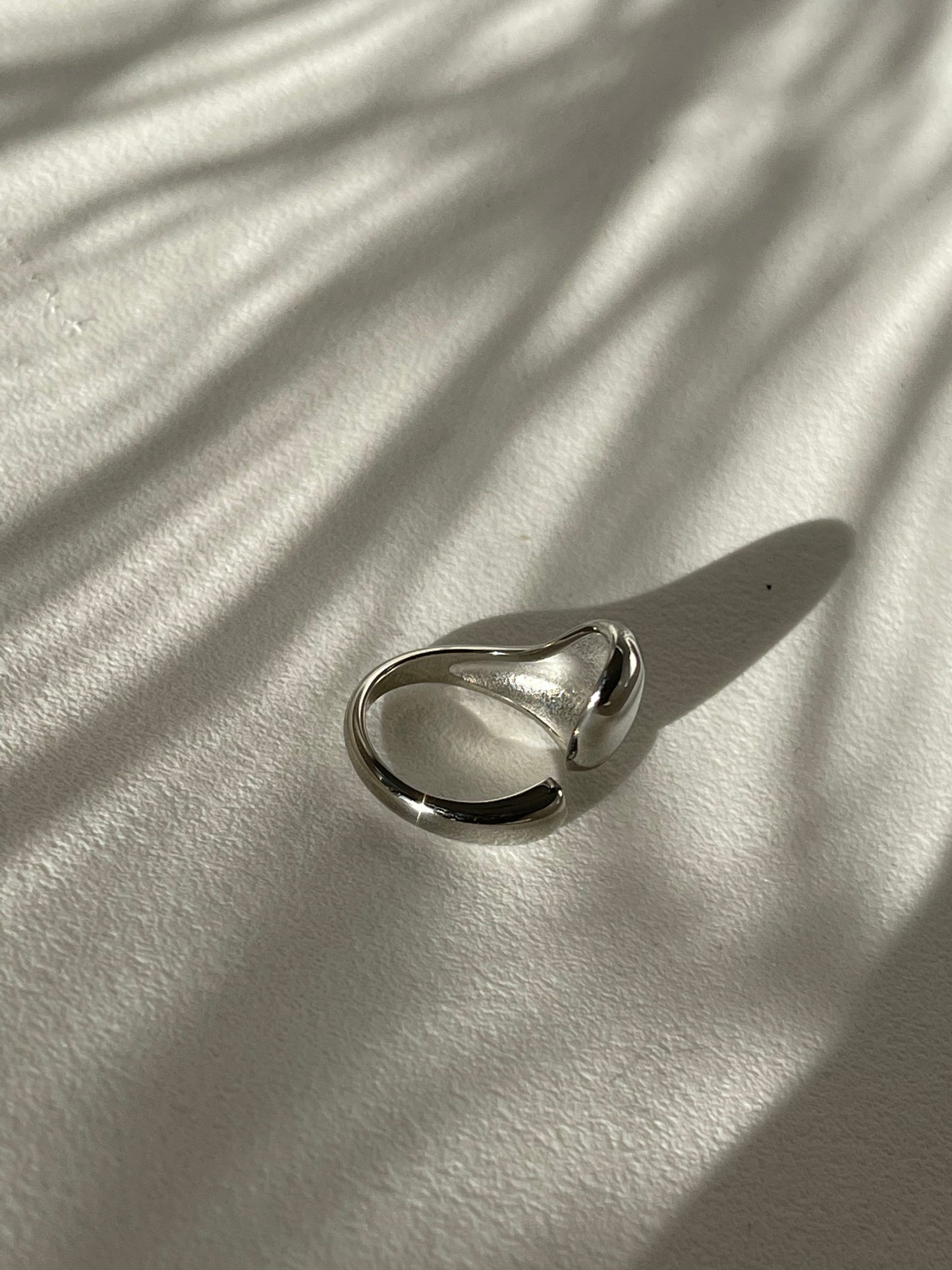 Infinity Drop Stainless Steel Ring In Silver