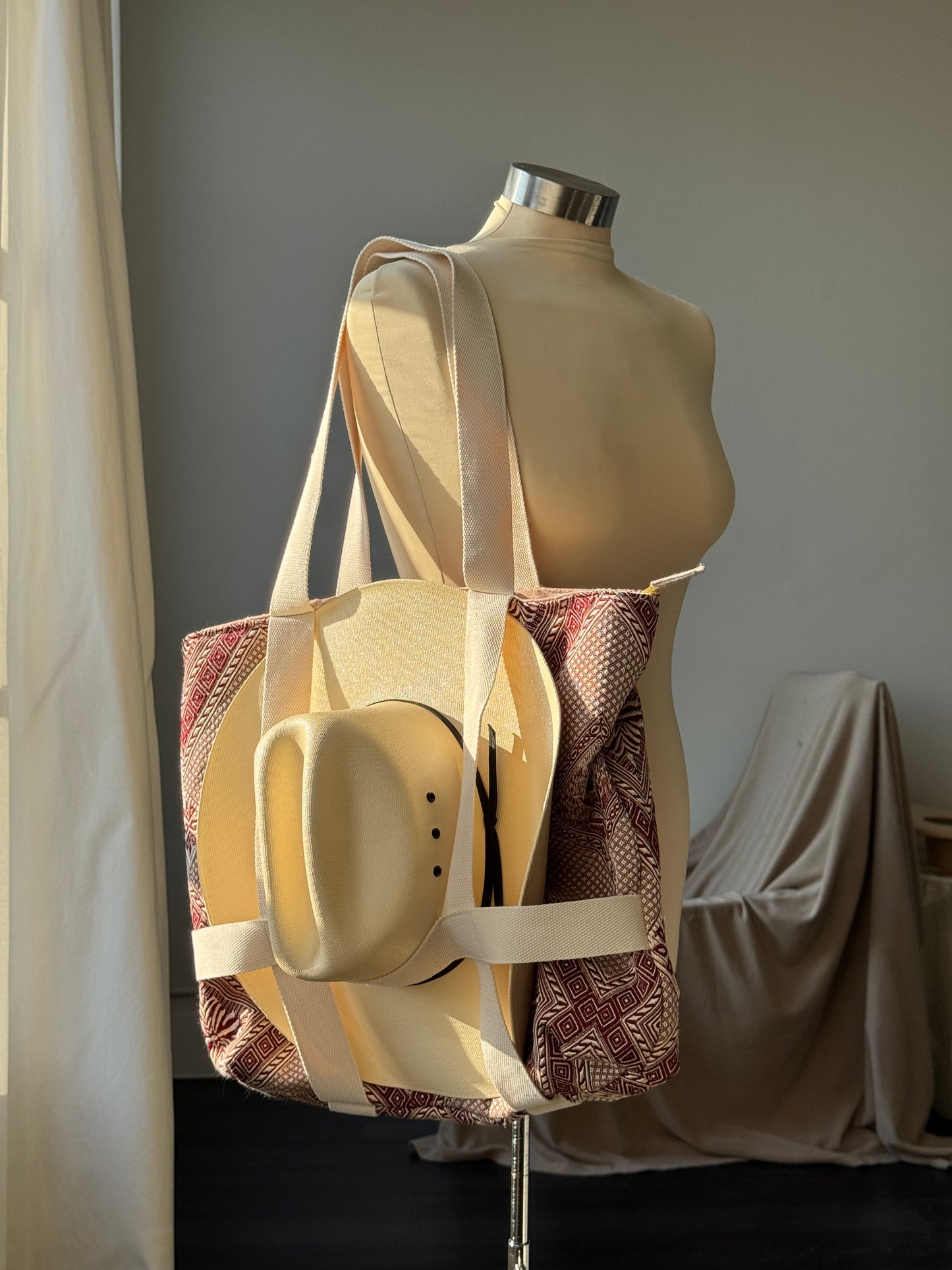 Manga Handcrafted Small Hat Holder Tote Bag