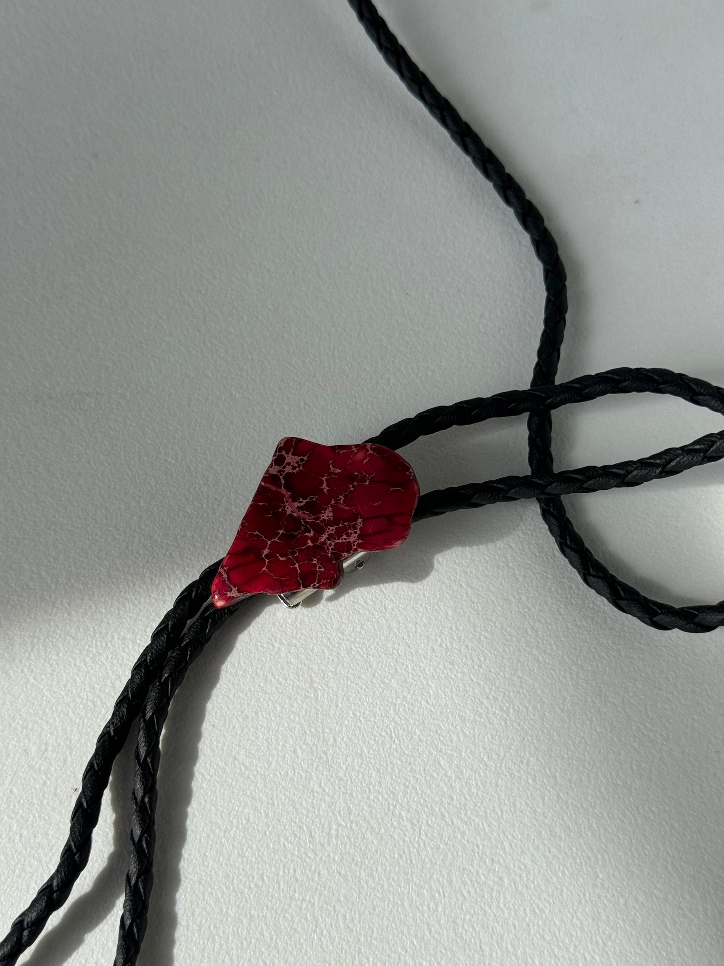 Danny Natural Gemstone Silver Tips Bolo Tie In Jasper