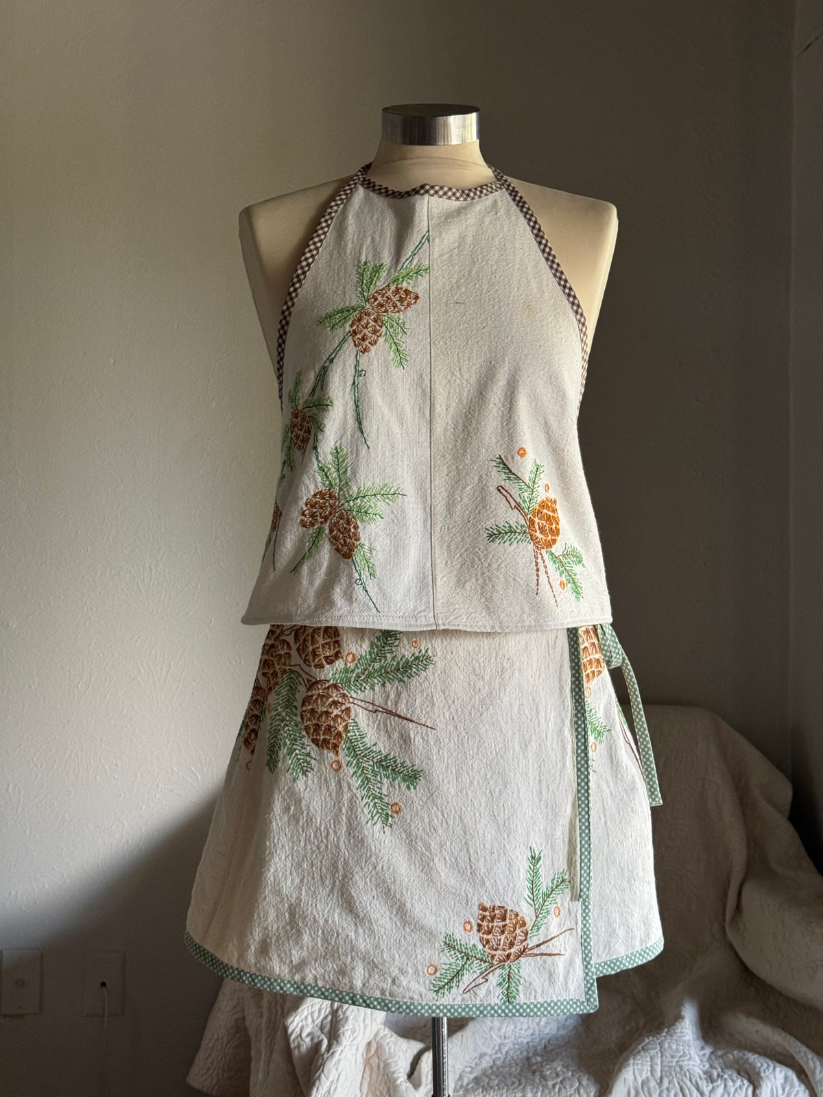 Delaney Handcrafted Vintage Hand Embroidered Wrap Skirt